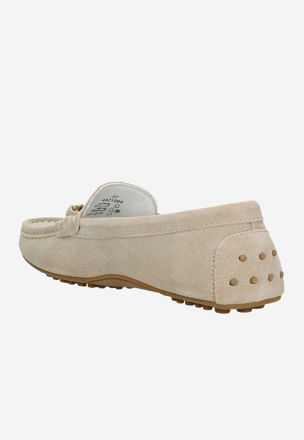 Dámské kožené mokasíny ze štípané kůže s jemnou přezkou 46210-64 Widok 4