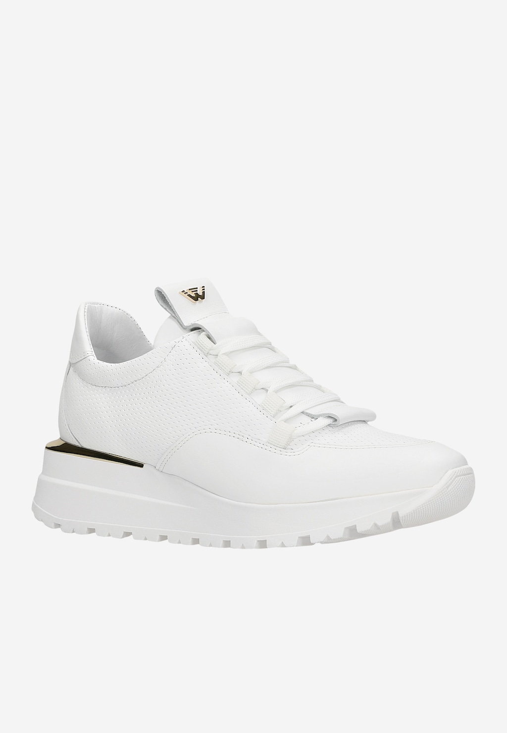 Bílé dámské tenisky se zlatými detaily 46289-59 Widok 3