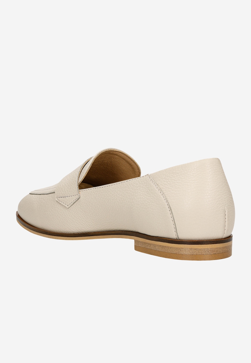 Béžové dámske mokasíny na hnedej podrážke 46298-54 Widok 4