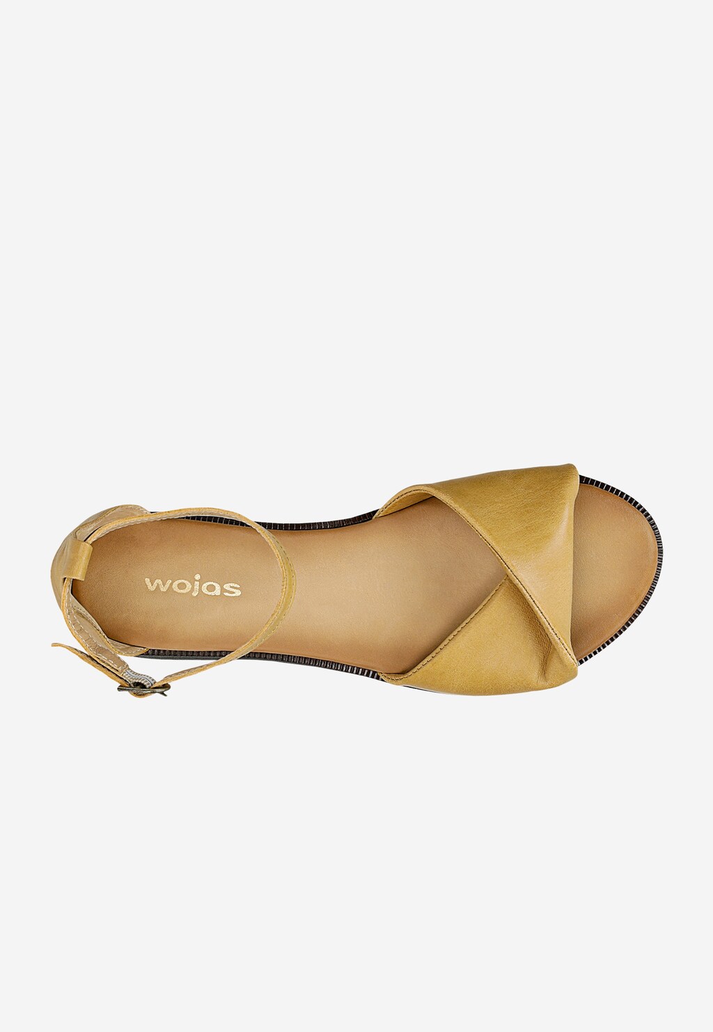 Beżowe sandały ze skóry licowej 76168-54 Widok 5