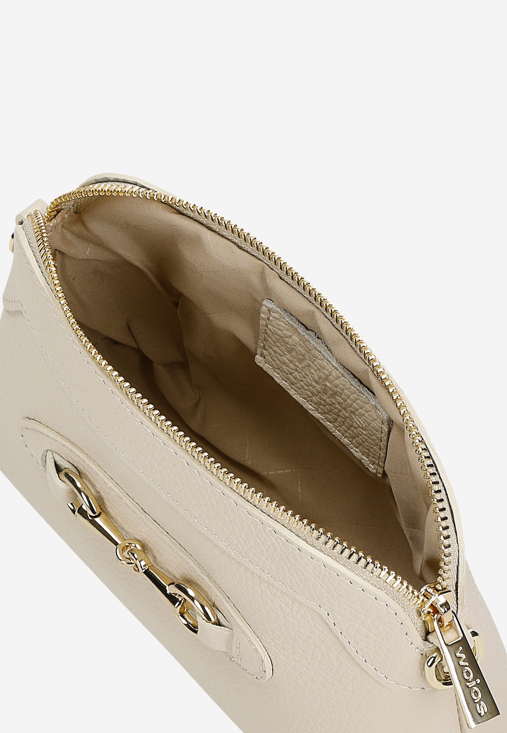 Malá béžová dámská kabelka se zlatou ozdobou 80155-54 Widok 7