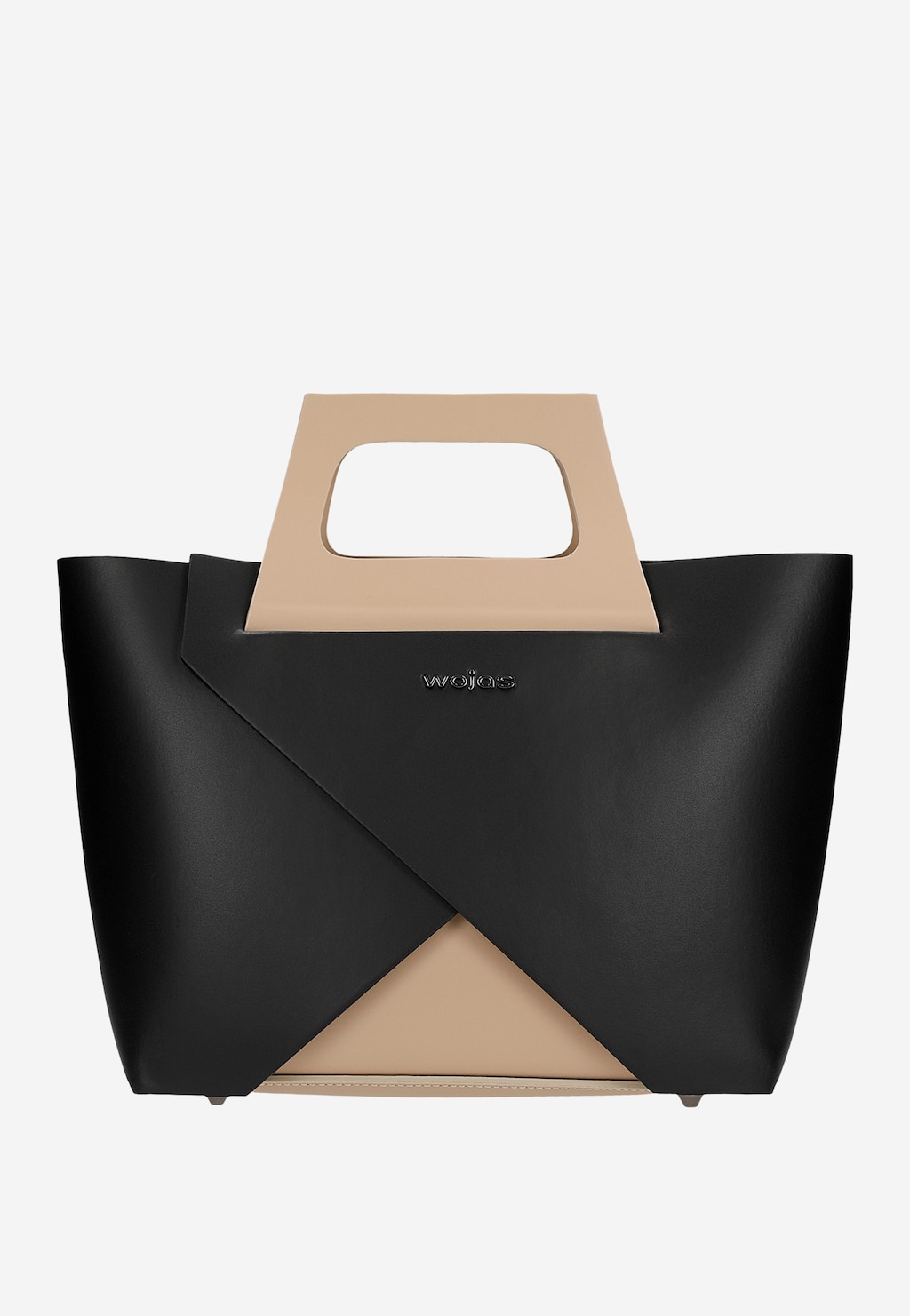 Černo-béžová dámská kabelka kufříkového typu 80322-71 Widok 2