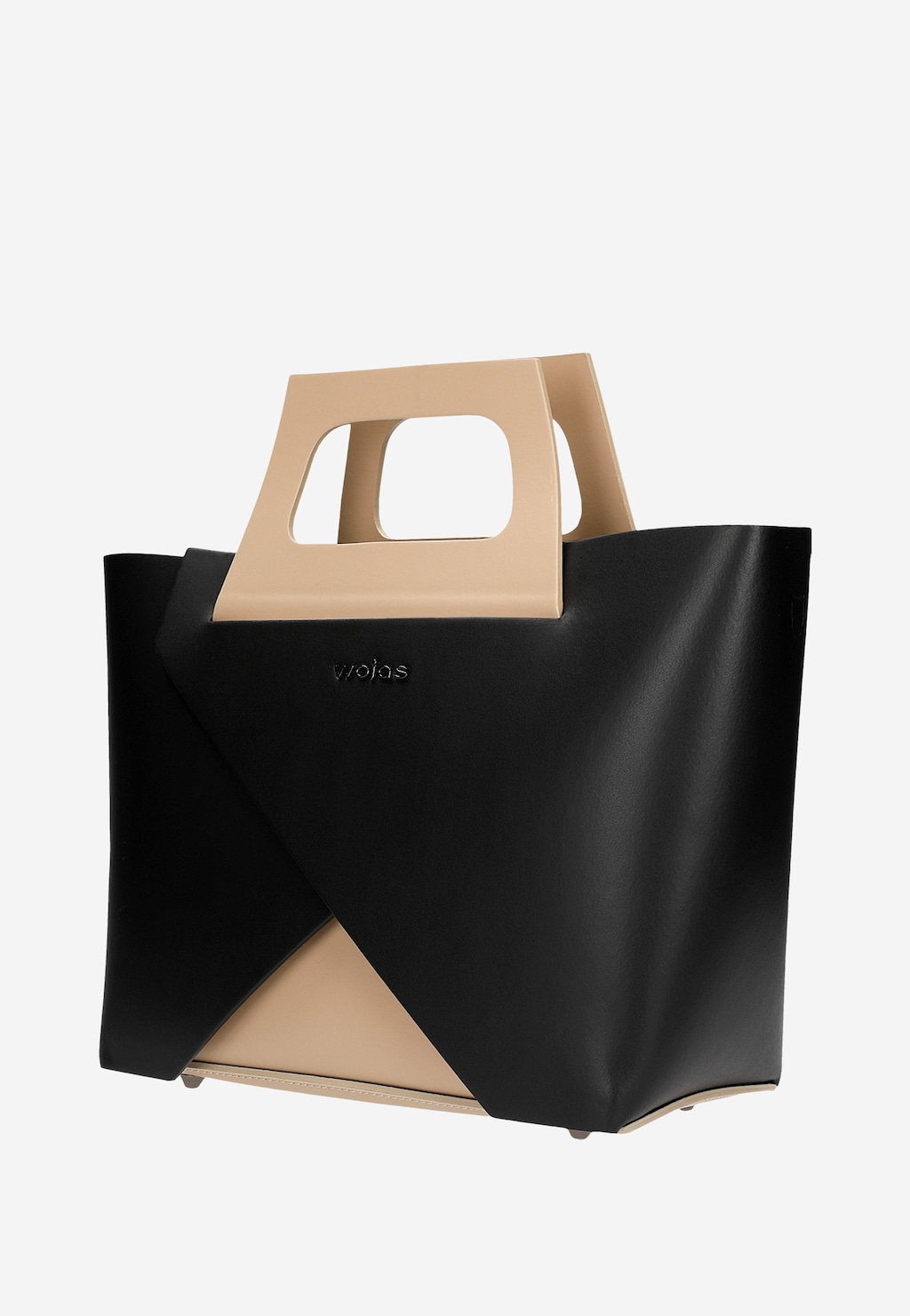 Černo-béžová dámská kabelka kufříkového typu 80322-71 Widok 3