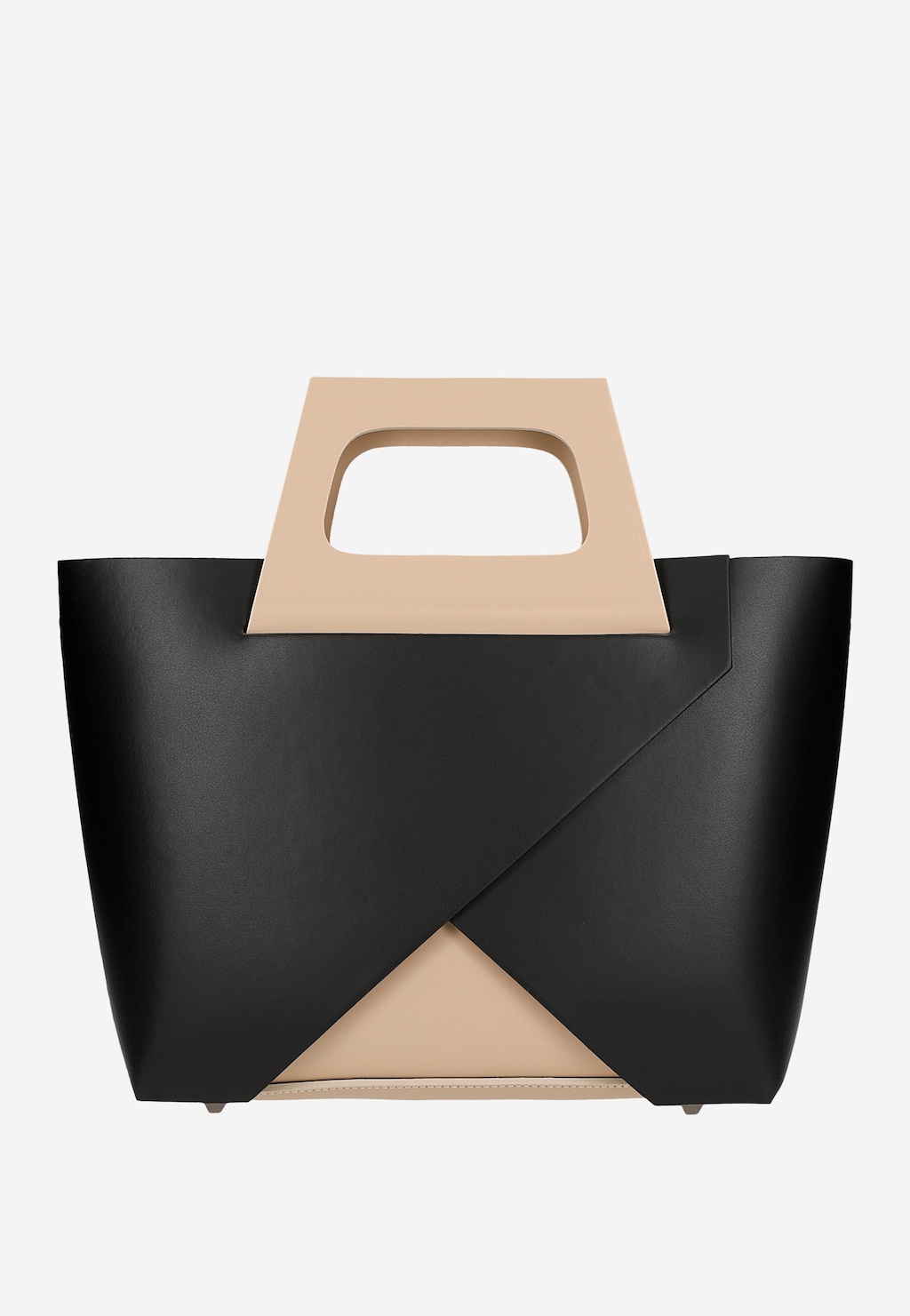 Černo-béžová dámská kabelka kufříkového typu 80322-71 Widok 4