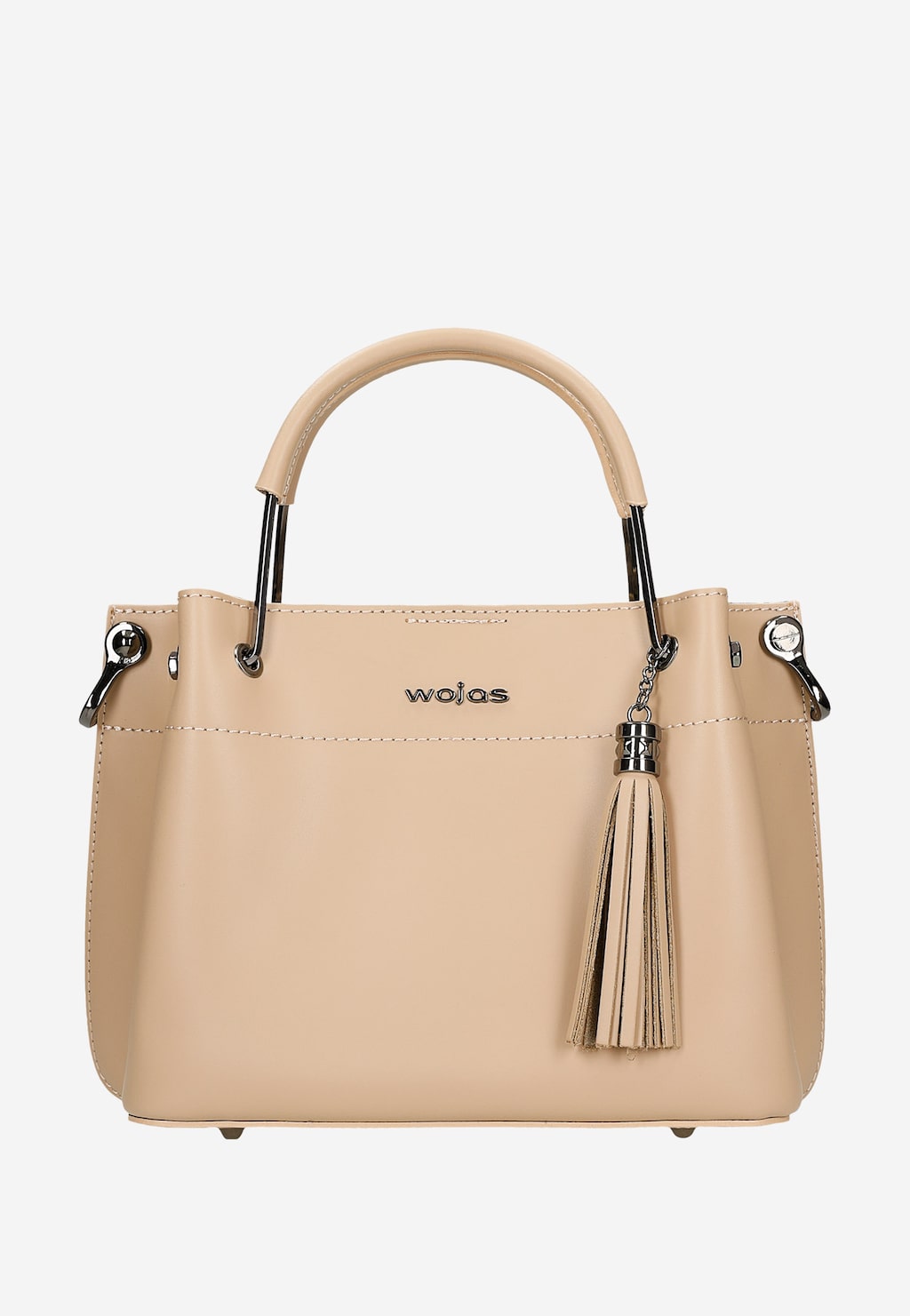 Béžové dámske kožené kabelky do ruky aj na pleco 80335-54 Widok 2