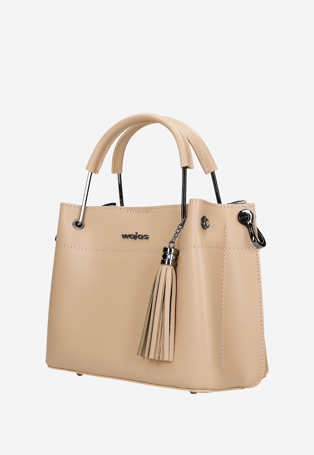 Béžové dámske kožené kabelky do ruky aj na pleco 80335-54 Widok 3
