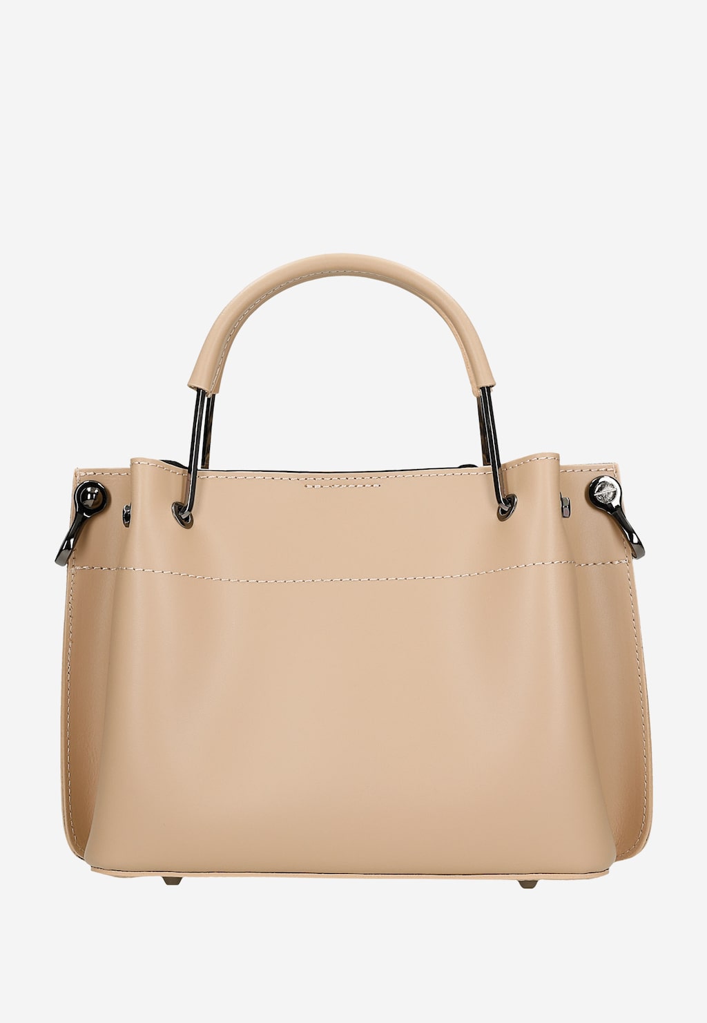 Béžové dámske kožené kabelky do ruky aj na pleco 80335-54 Widok 4