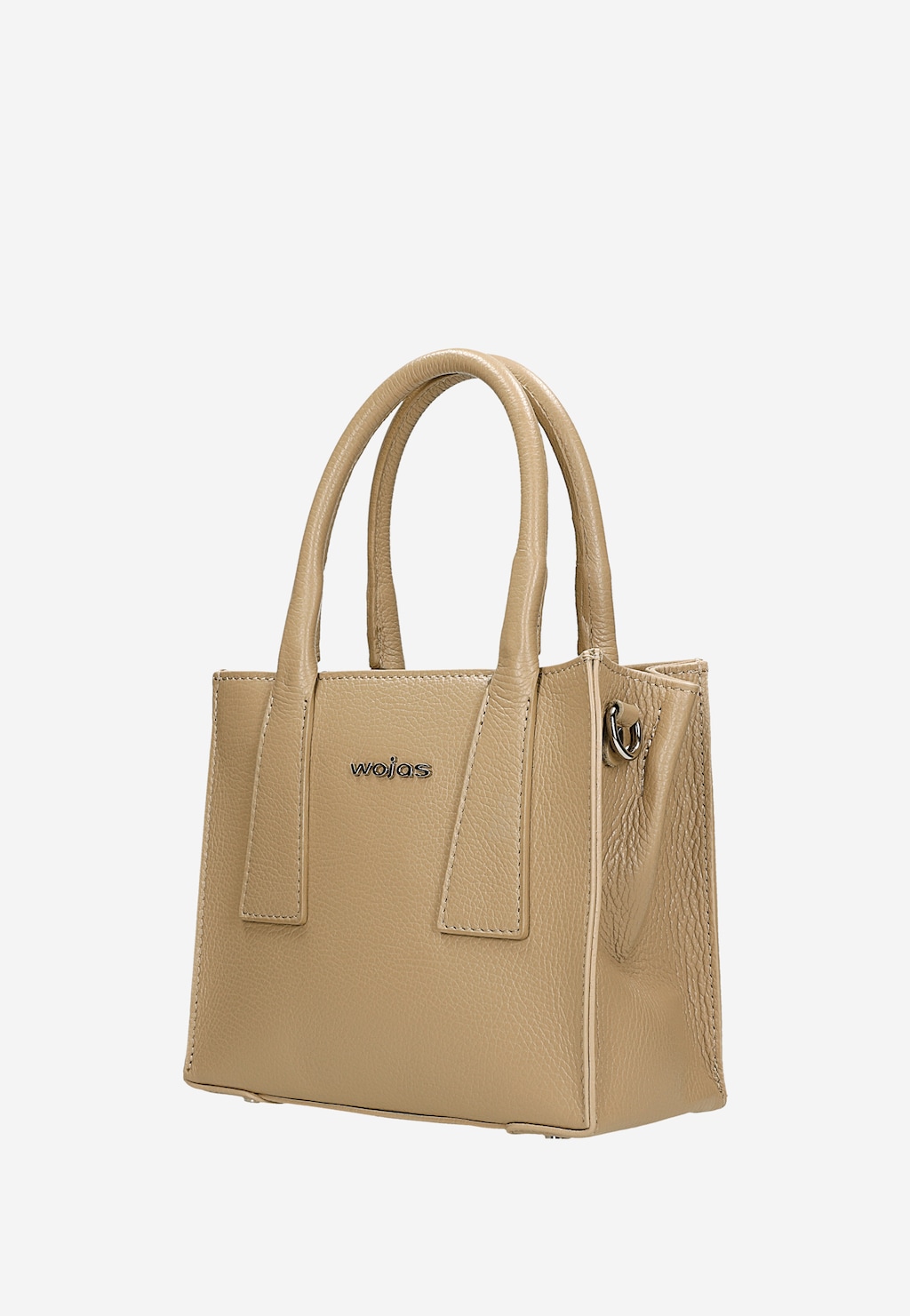 Malá kožená kabelka typu kufrík vo farbe béžovej 80383-54 Widok 3