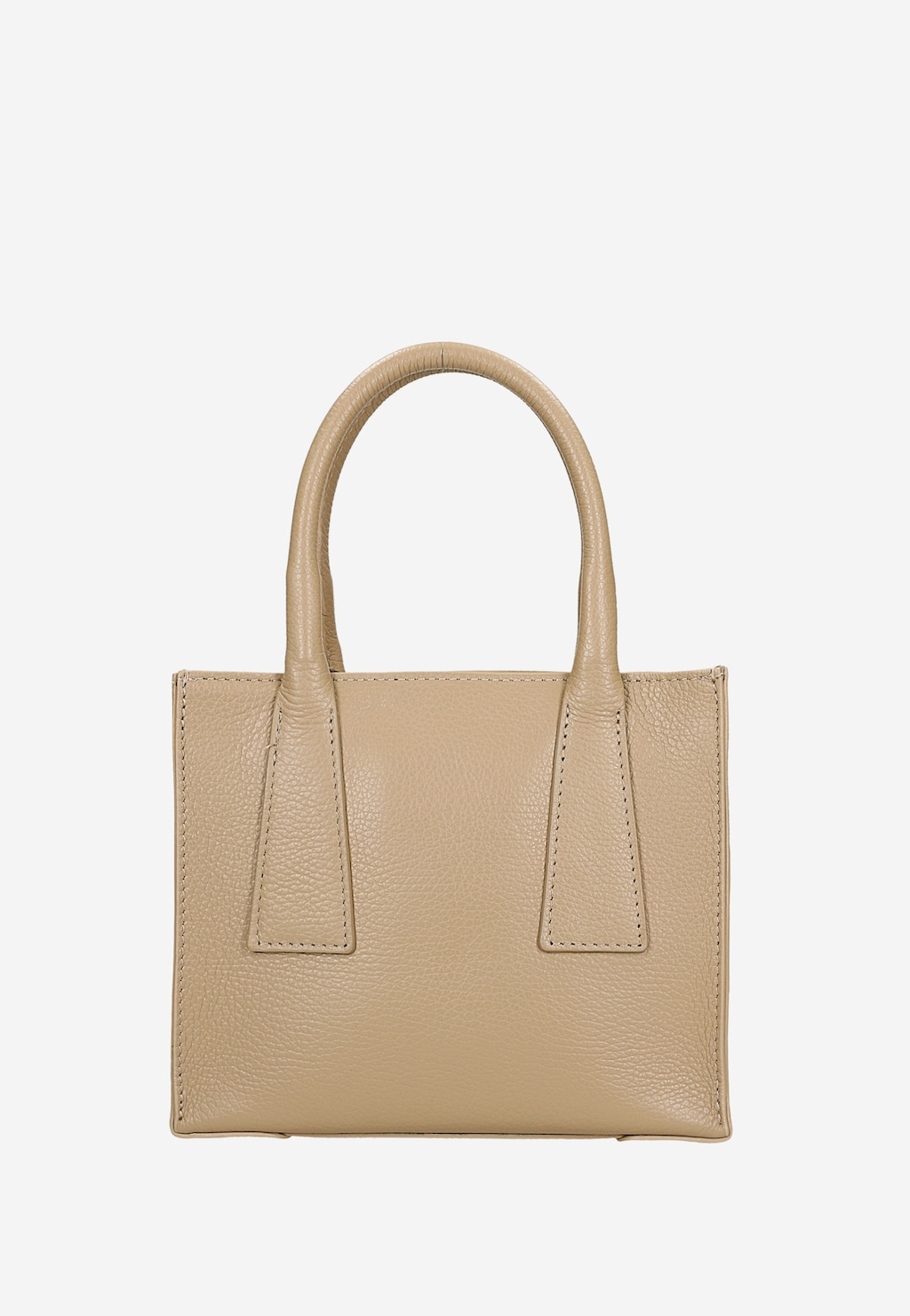 Malá kožená kabelka typu kufrík vo farbe béžovej 80383-54 Widok 4