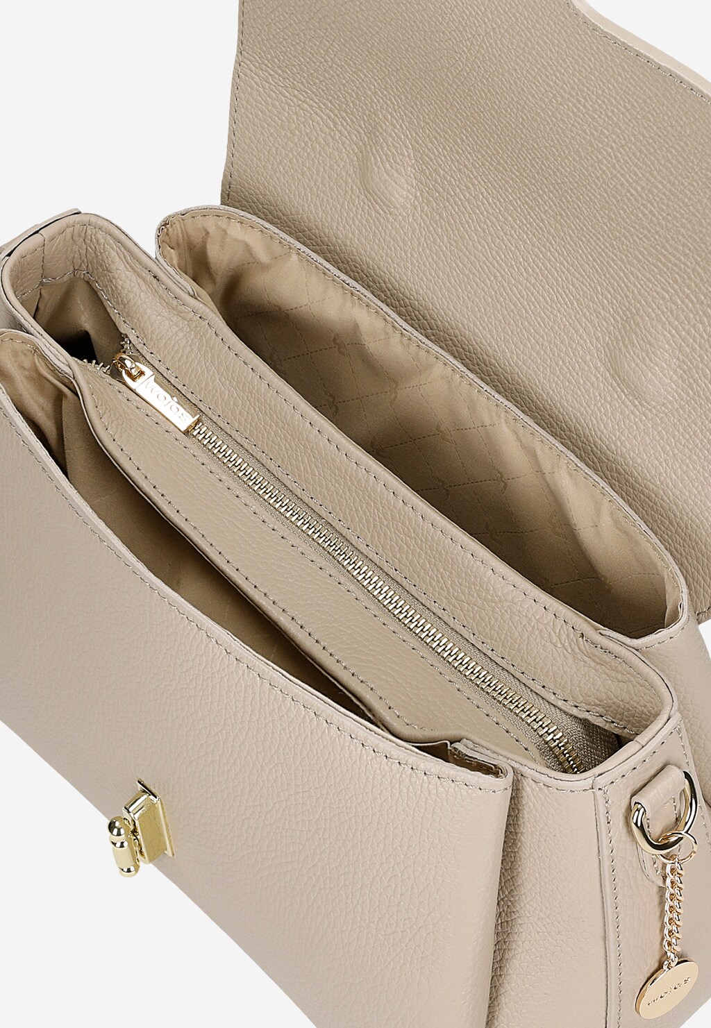 Svetlo béžový dámsky kufrík 80387-54 Widok 7