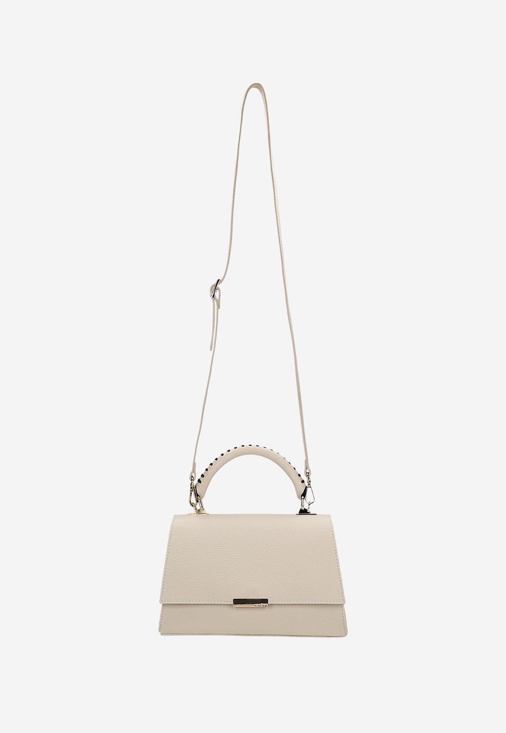 Malý kožený kufřík ve světle béžové barvě 80388-54 Widok 5