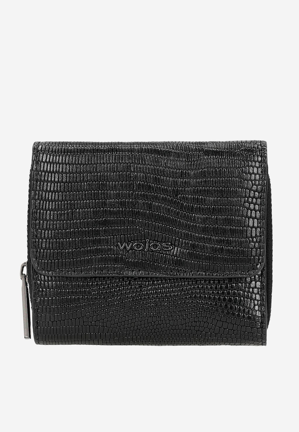 Malá černá dámská peněženka s efektem hadí kůže 91021-51 Widok 2