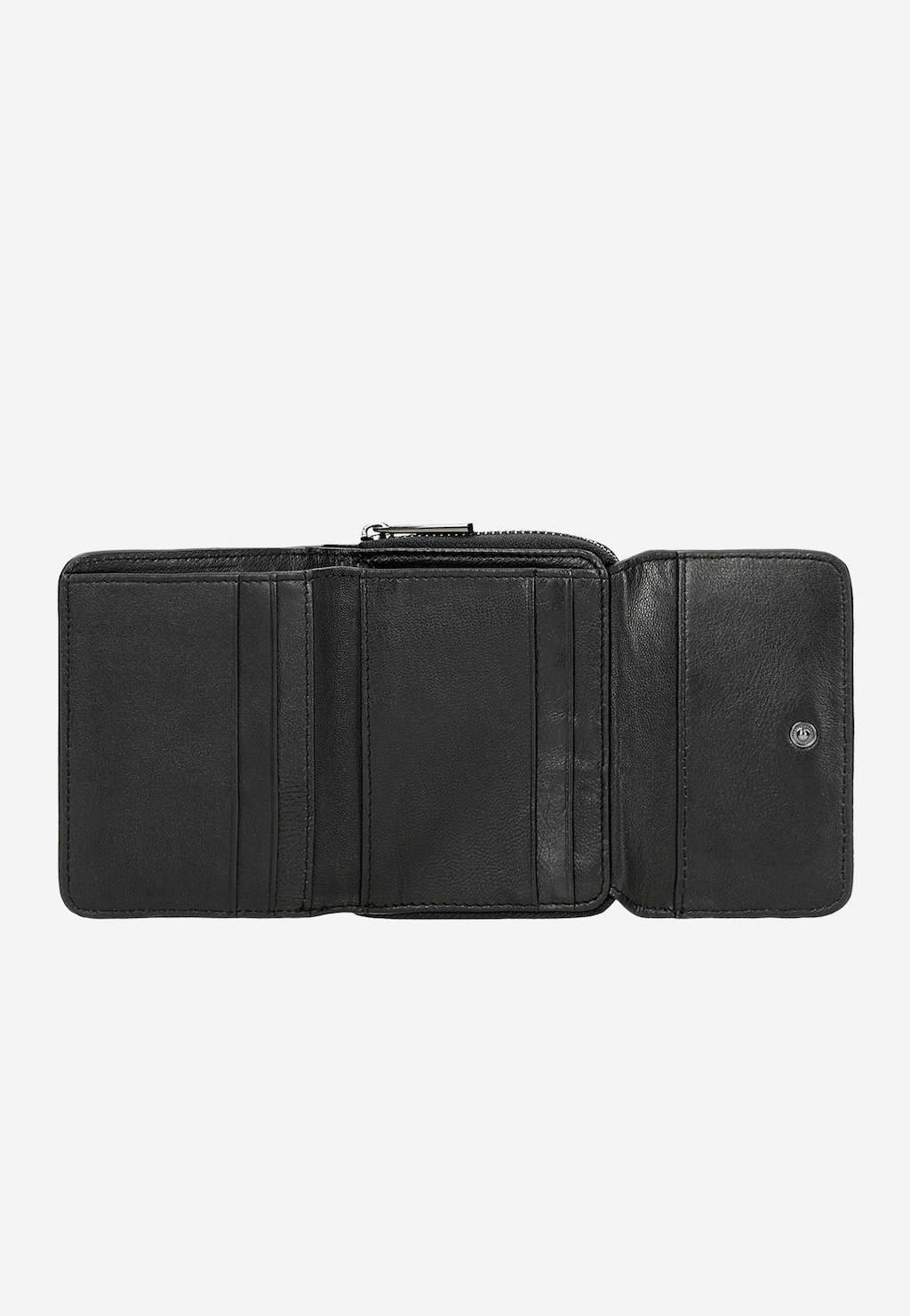 Malá černá dámská peněženka s efektem hadí kůže 91021-51 Widok 5