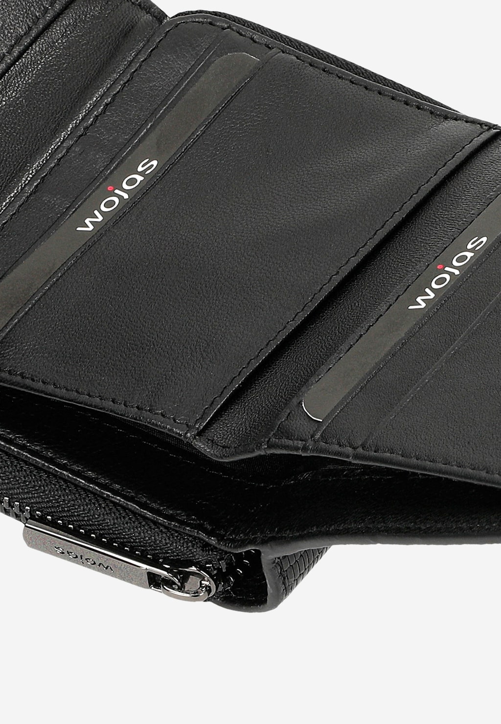 Malá černá dámská peněženka s efektem hadí kůže 91021-51 Widok 7