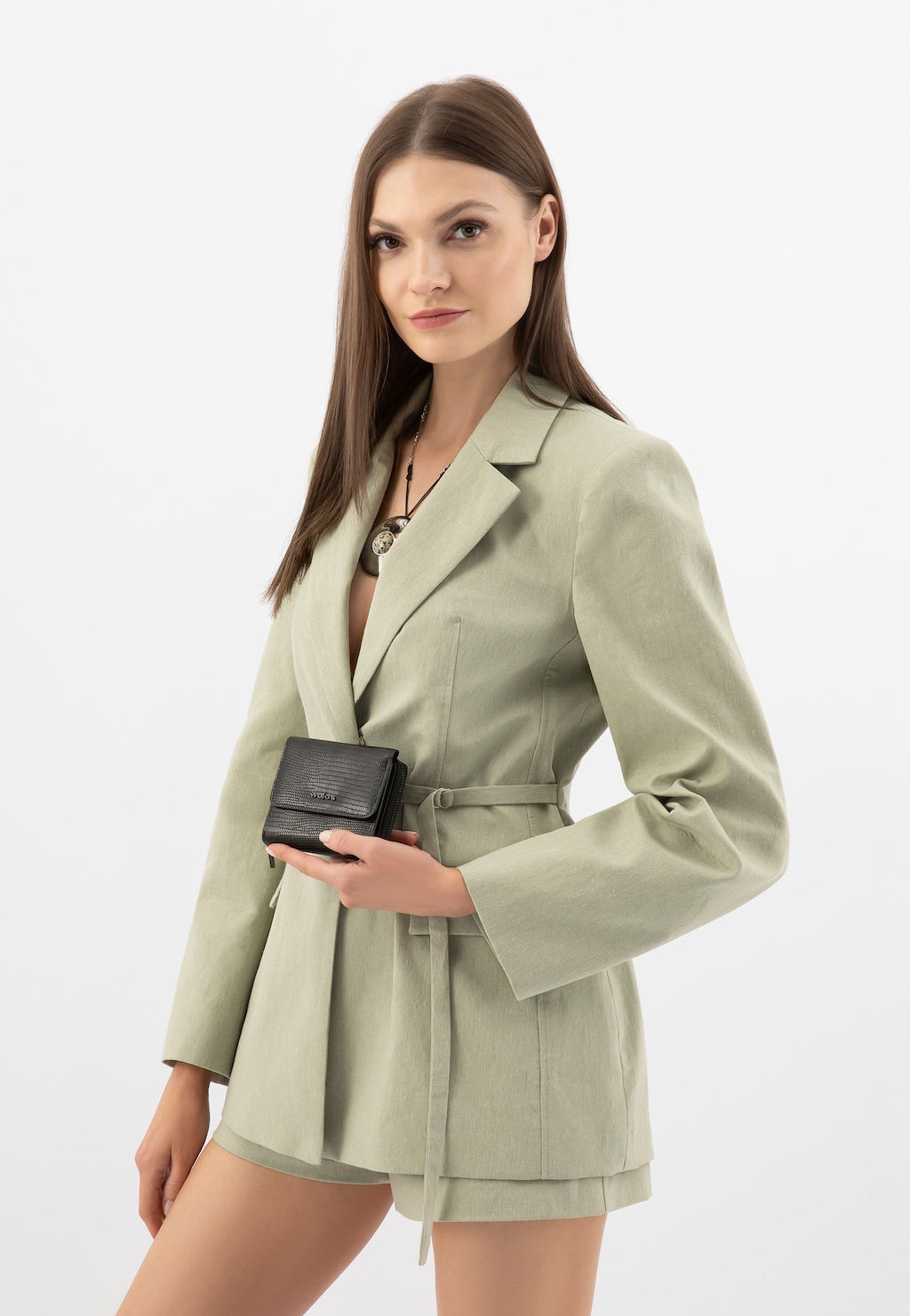 Malá černá dámská peněženka s efektem hadí kůže 91021-51 Widok 1