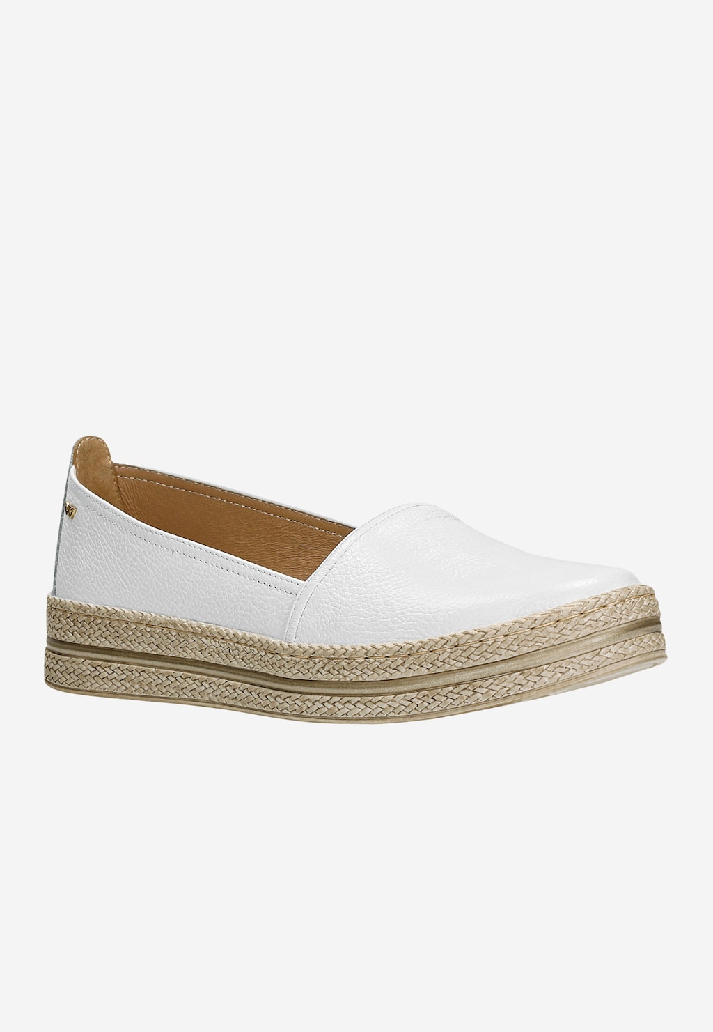 Bílé dámské slip-on boty na vysoké platformě 46277-59 Widok 3