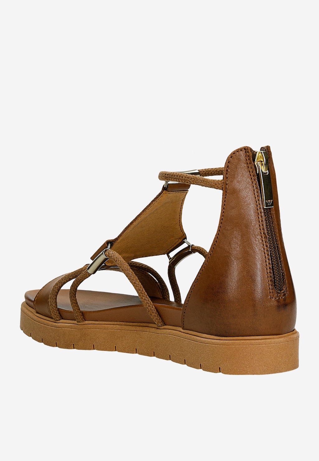 Hnedé dámske sandále z lícnej kože 76012-52 Widok 4