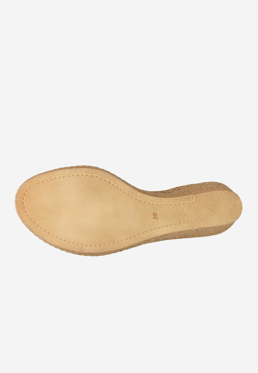 Dámske sandále na kline s pletanými tmavomodrými a béžovými remienkami 76022-86 Widok 6