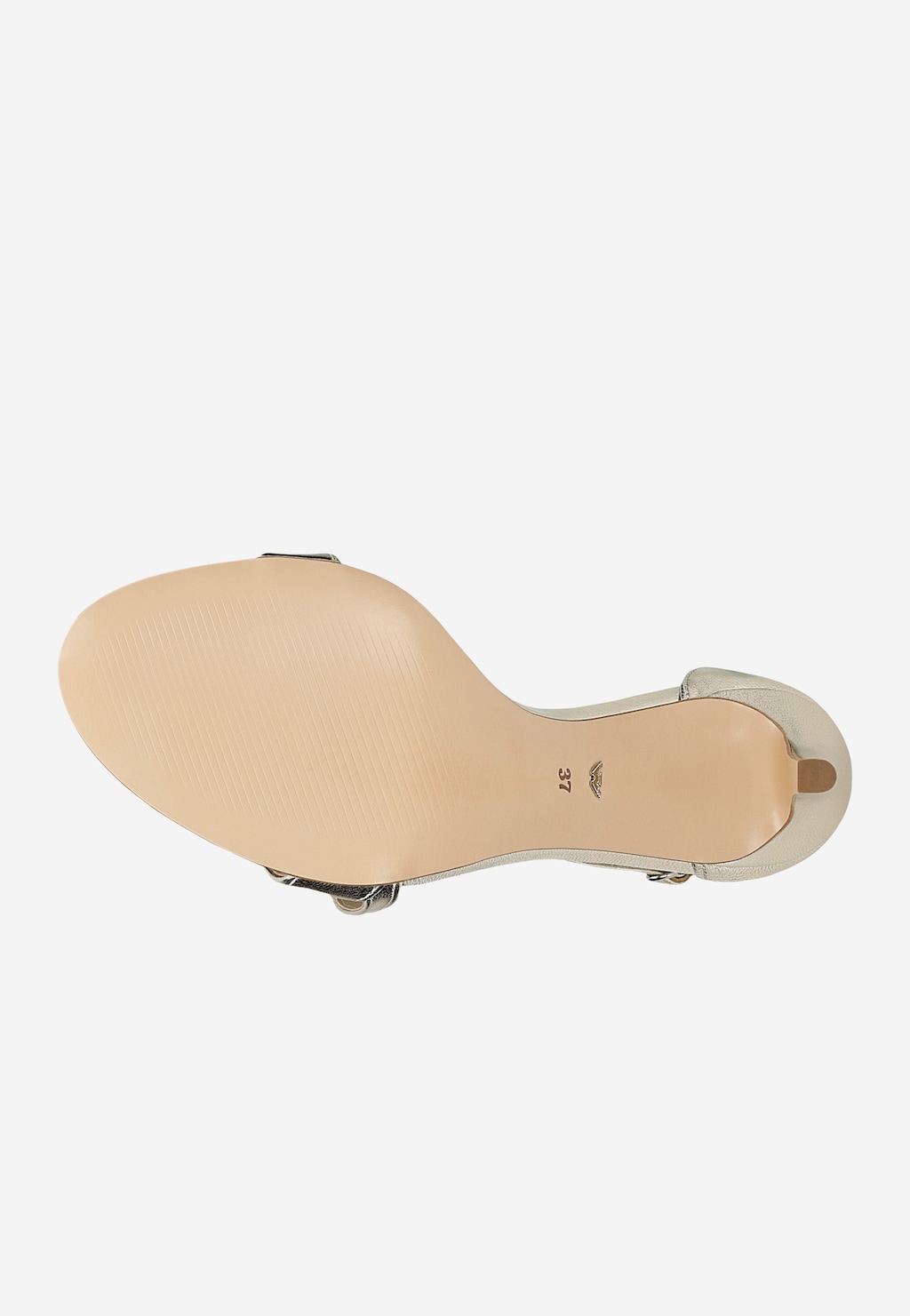 Elegantné zlaté sandále na vysokom podpätku s ozdobným remienkom 76188-58 Widok 6