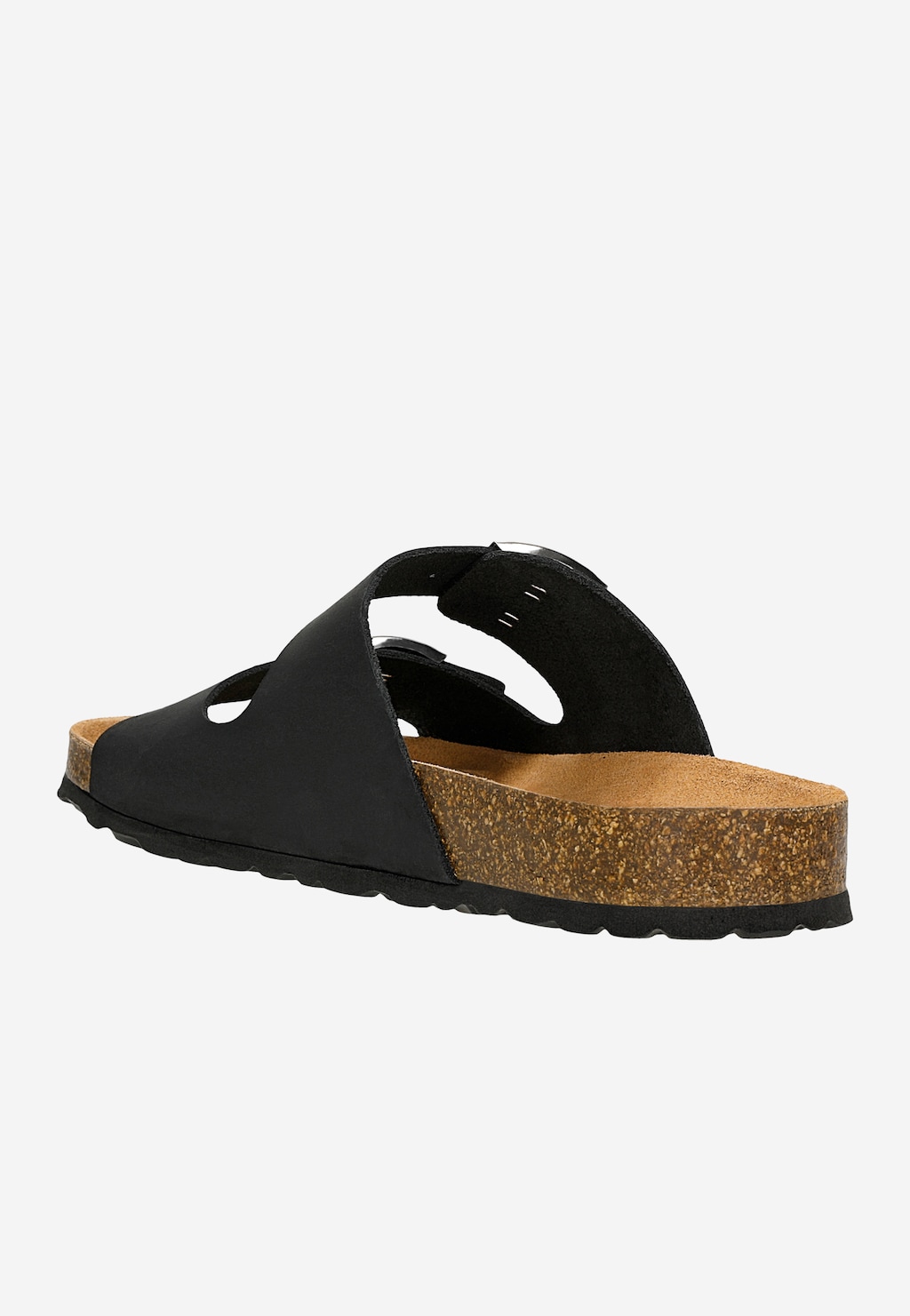 Čierne pohodlné pánske šľapky na korkovej podrážke 32020-91 Widok 3