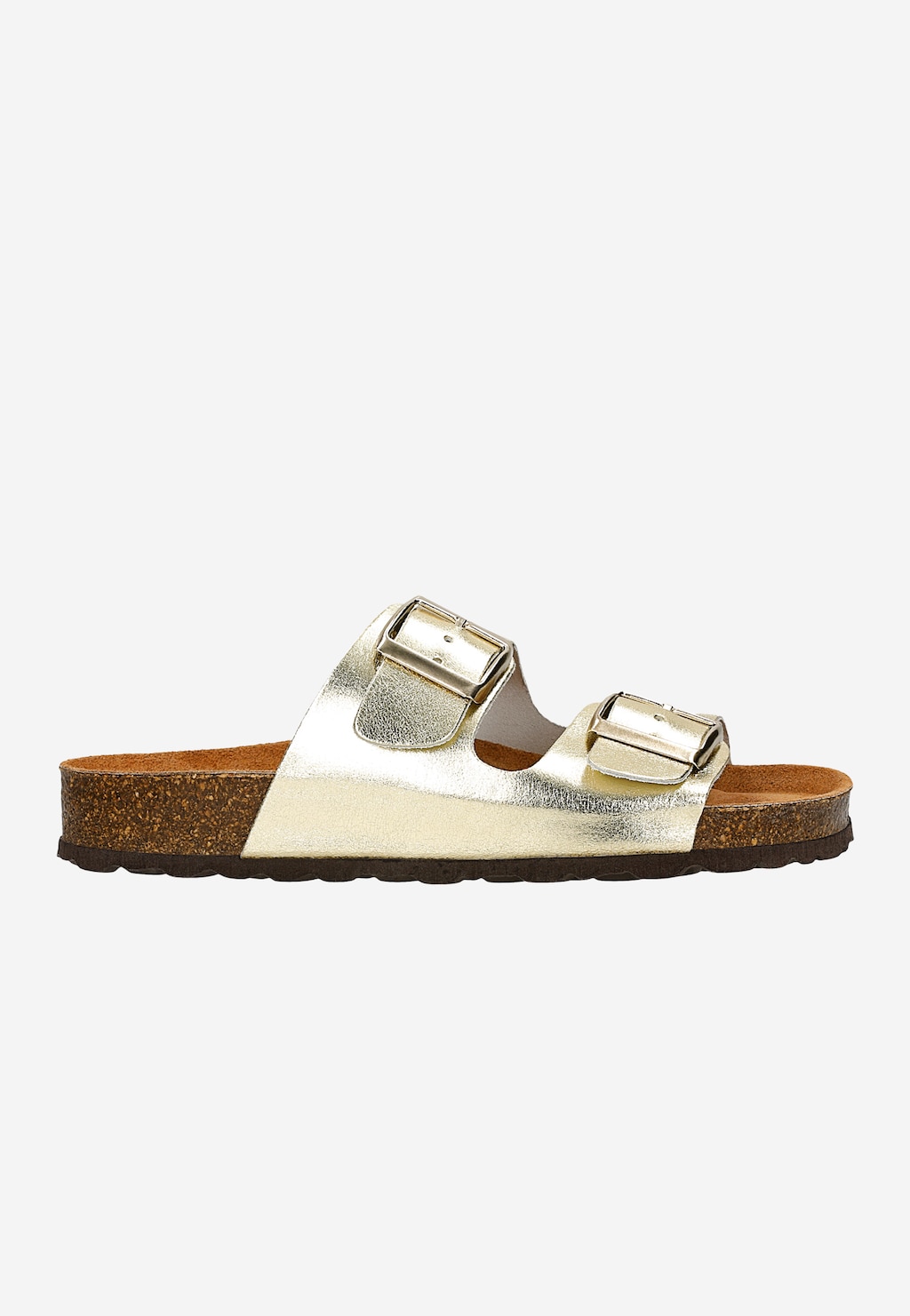 Zlaté dámske šľapky na pohodlnej podrážke 74077-58 Widok 1