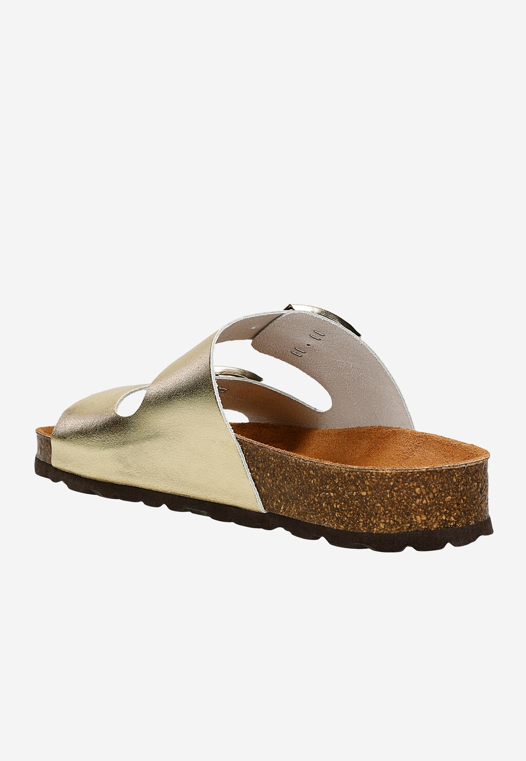 Zlaté dámske šľapky na pohodlnej podrážke 74077-58 Widok 3