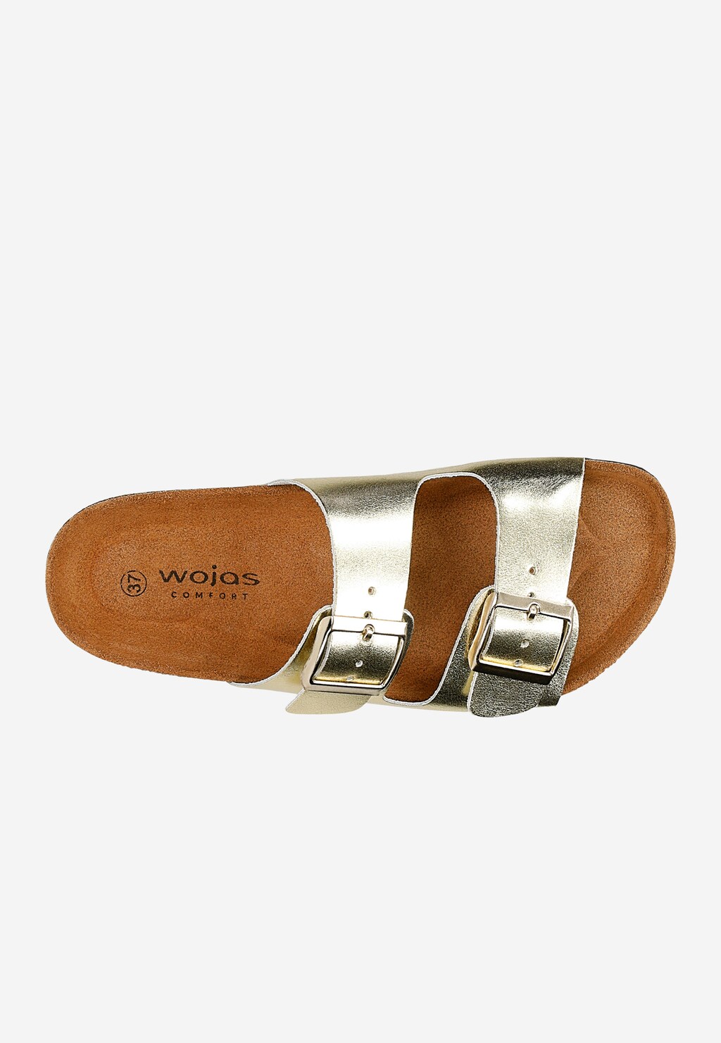 Zlaté dámske šľapky na pohodlnej podrážke 74077-58 Widok 4