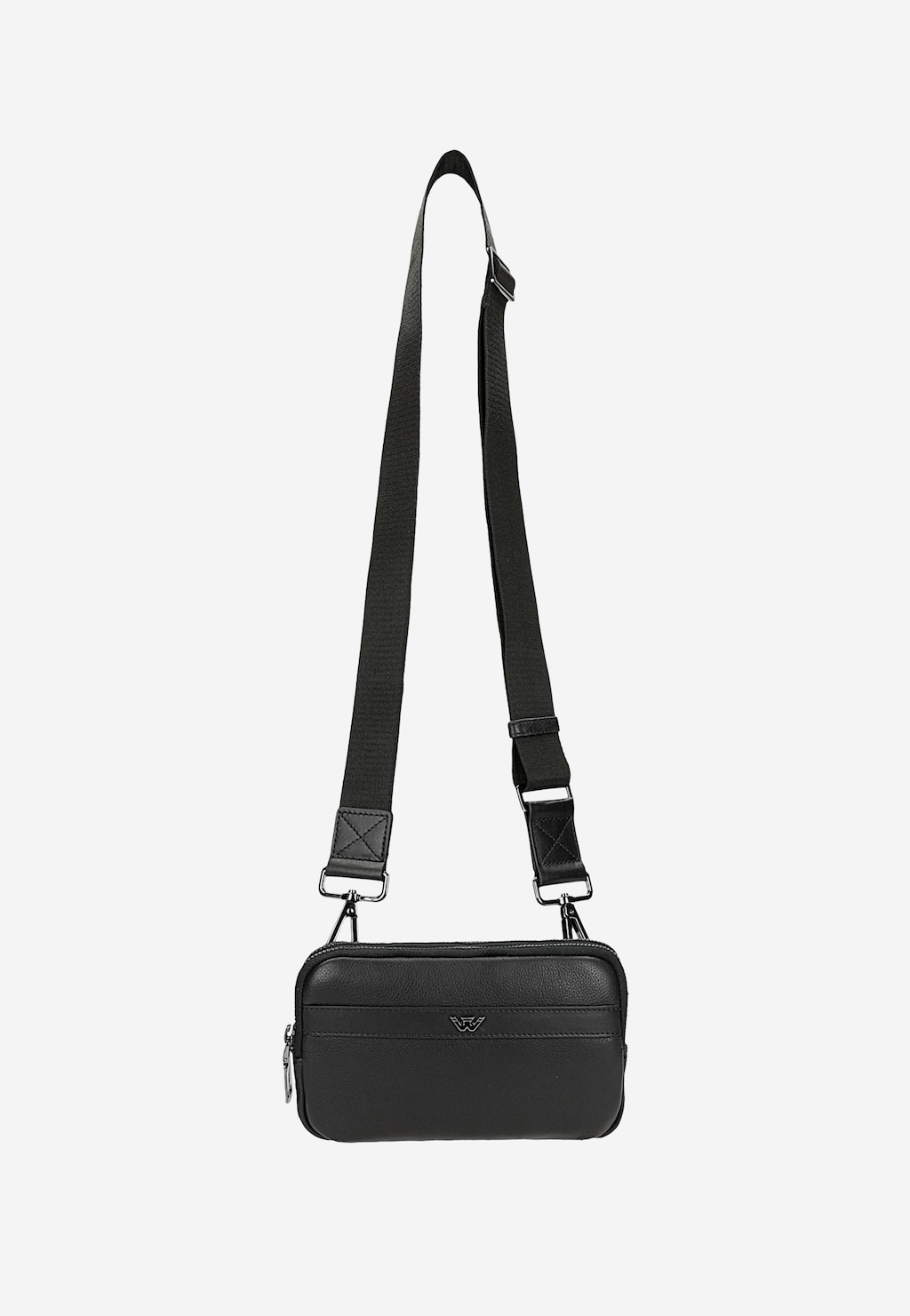 Malá čierna pánska taška z hladkej kože 80047-51 Widok 4