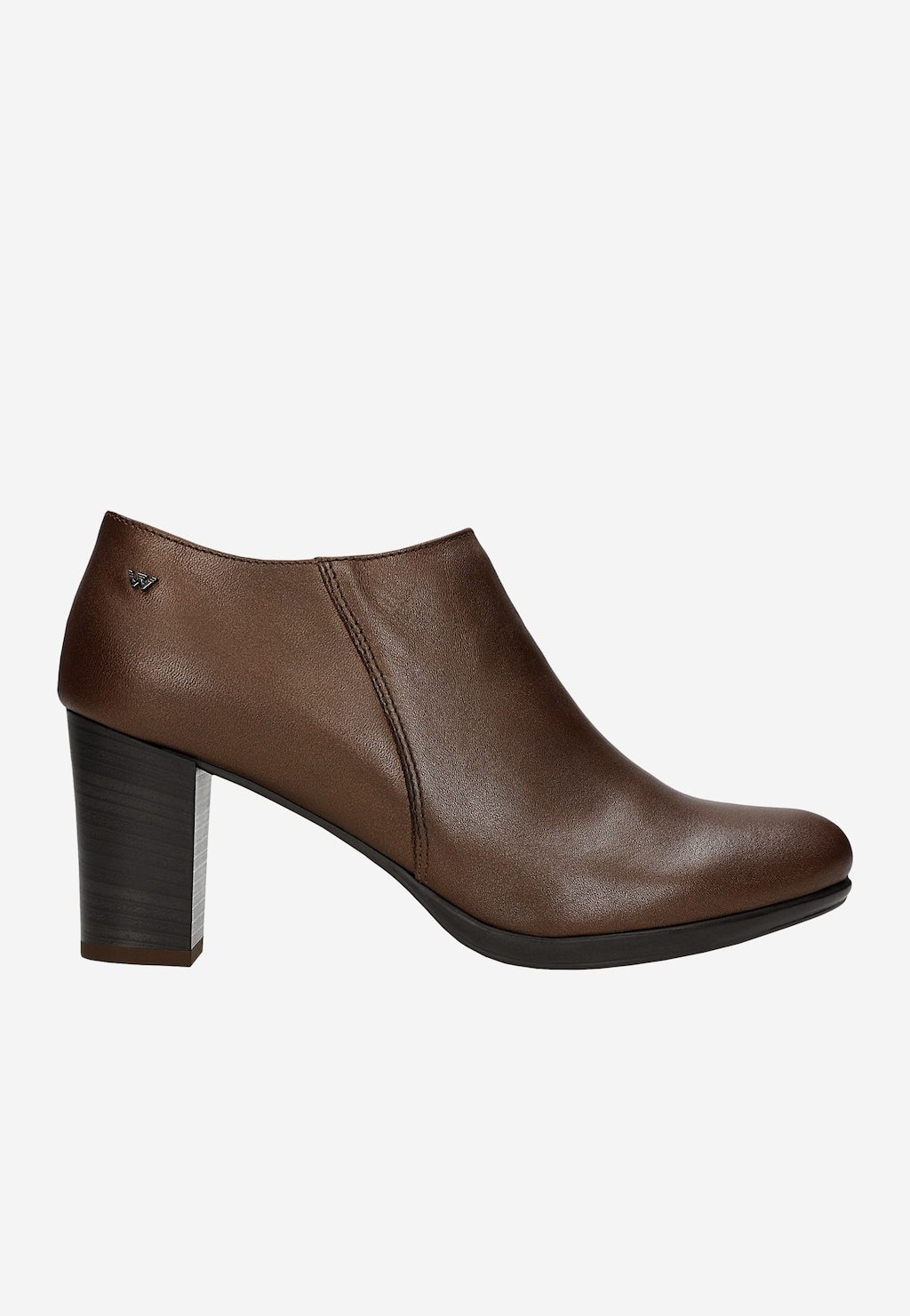 Pantofi maro din piele cu toc pentru femei 9495-52 Widok 1