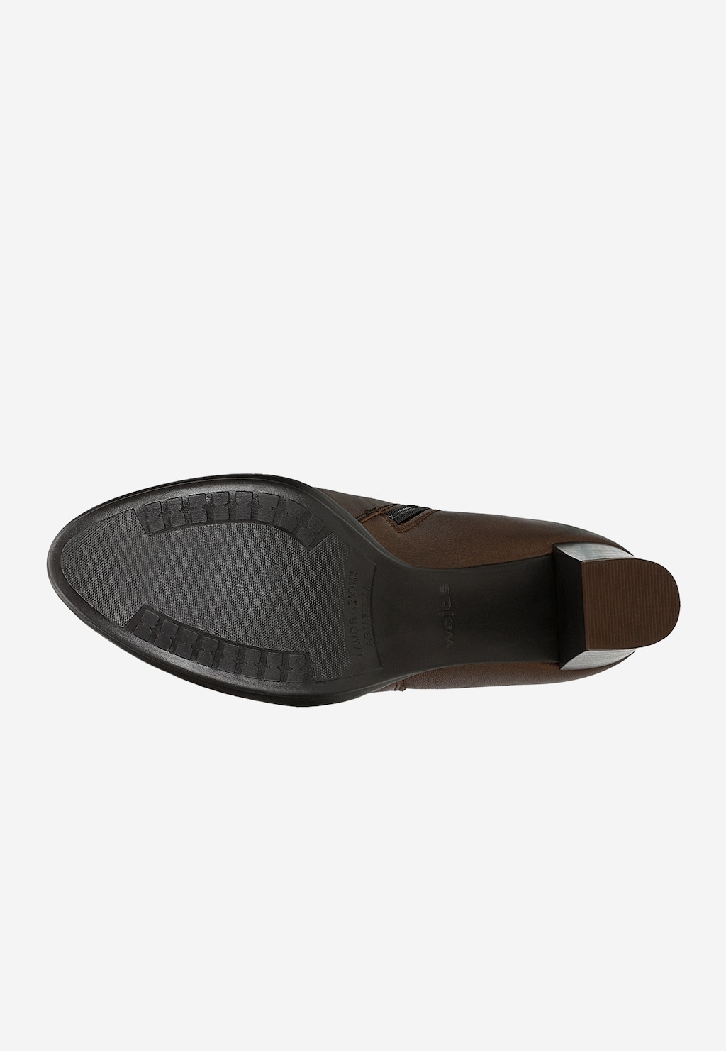 Pantofi maro din piele cu toc pentru femei 9495-52 Widok 5