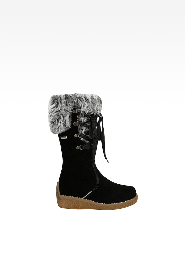 Kozaki ocieplane BARTEK W-74328/W35, dla dziewcząt, czarny