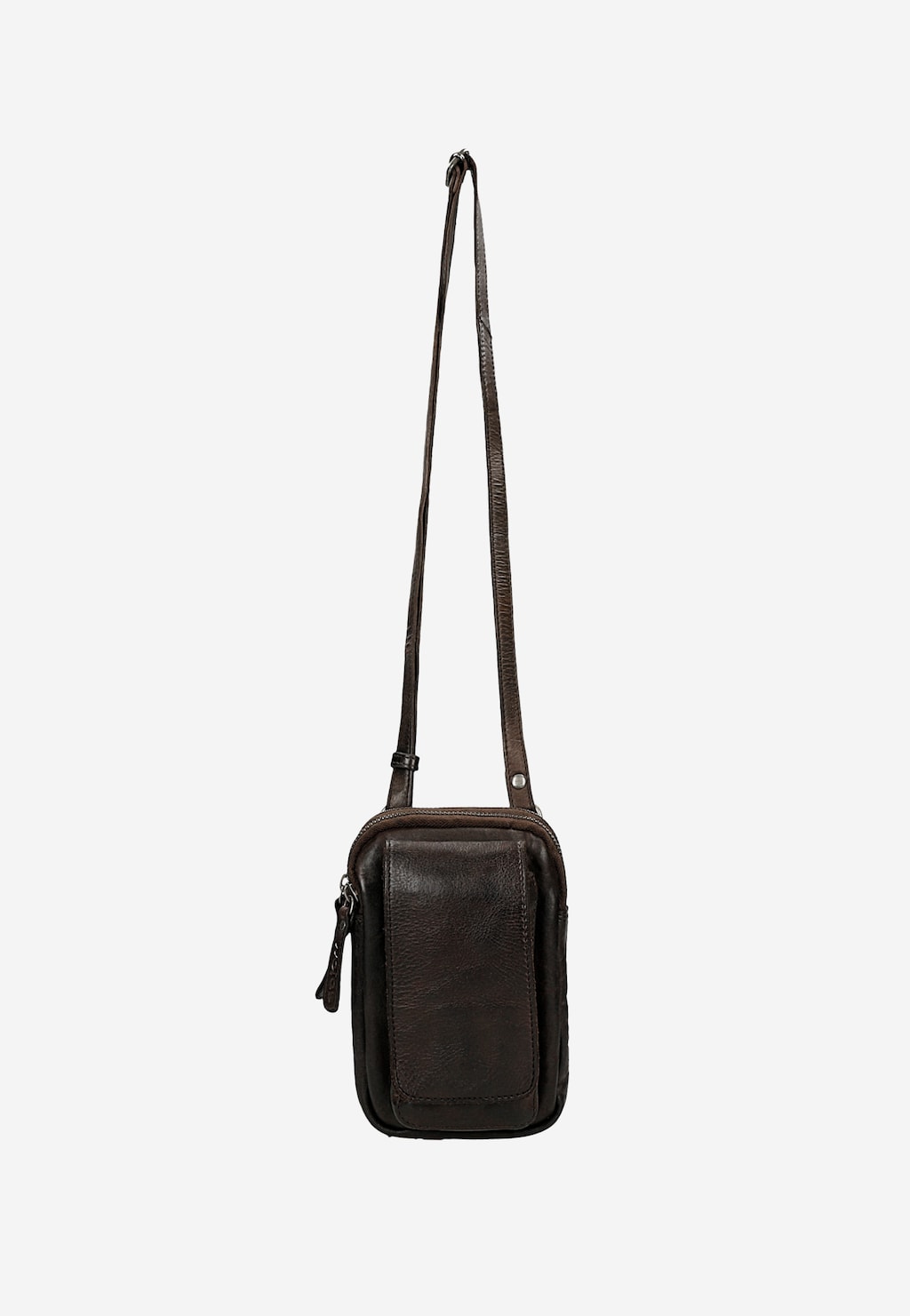 Malá tmavohnedá kožená pánska taška 80353-52 Widok 4