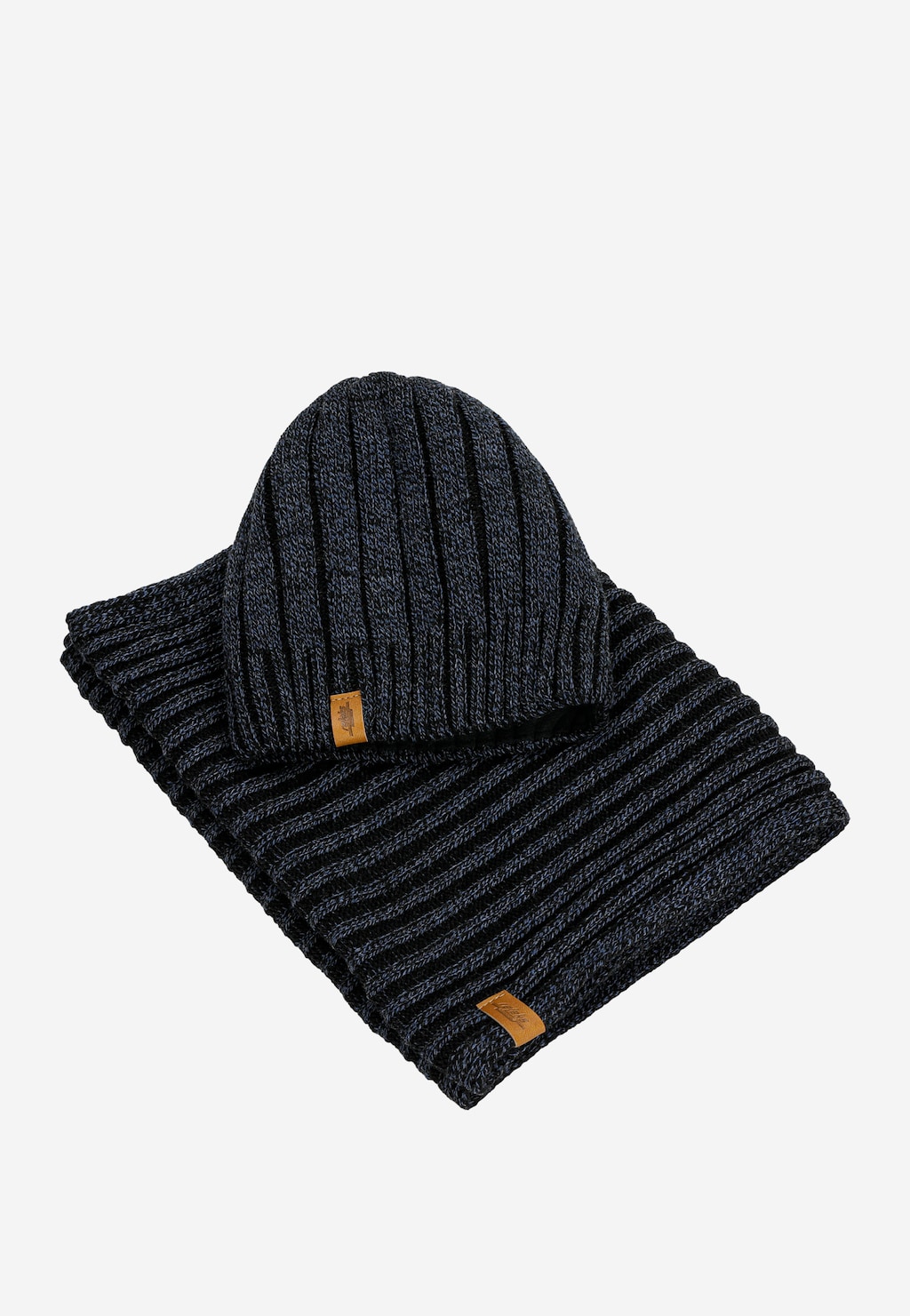 Granatowy komplet RELAKS czapka + komin R96008-86 Widok 4