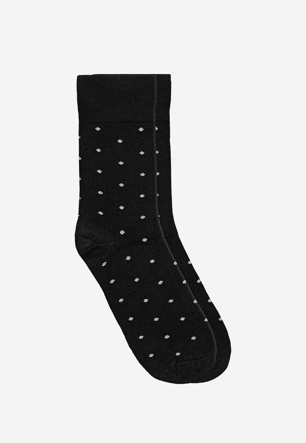Čierne pánske ponožky so sivými bodkami 97074-81 Widok 1