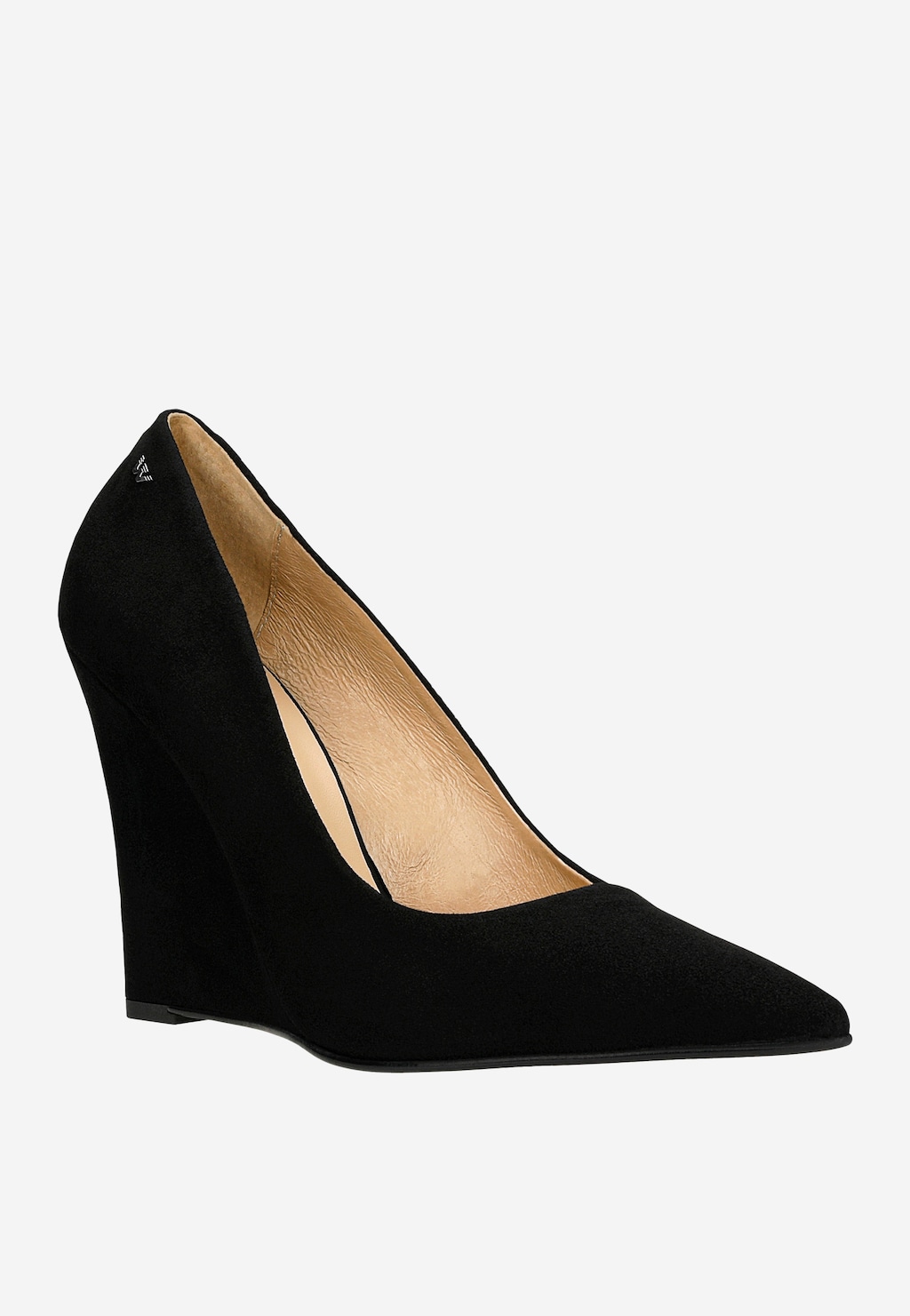 Dámske čierne lodičky na kline. Čierny lesk na každú príležitosť 35144-61 Widok 3