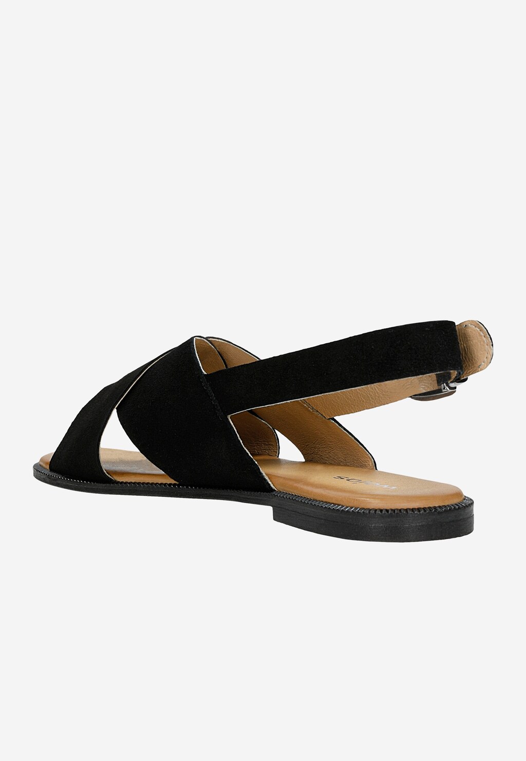 Černé dámské sandály na plochém podrážku 76071-61 Widok 4