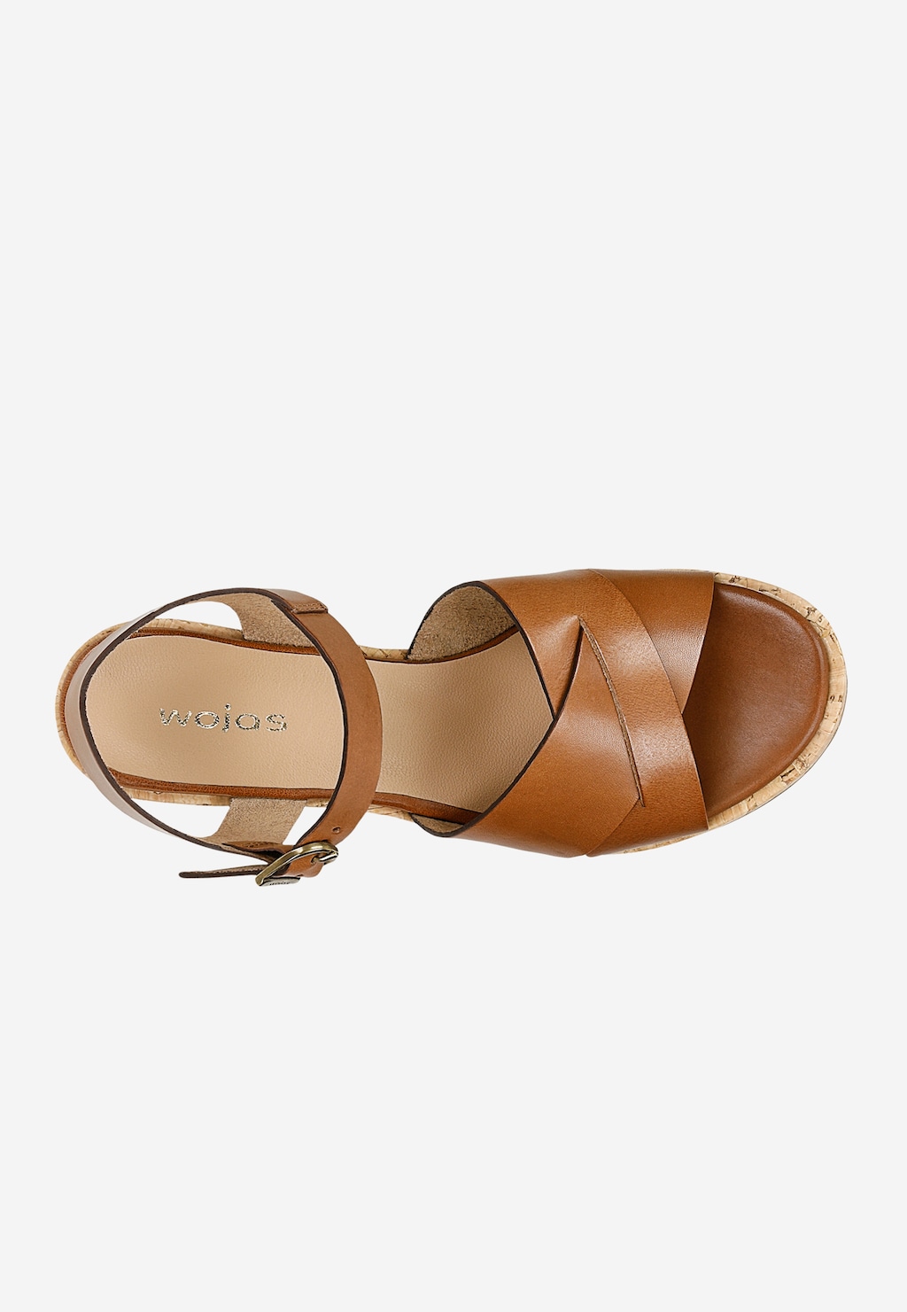 Hnědé masivní sandály na sloupku 76175-52 Widok 5