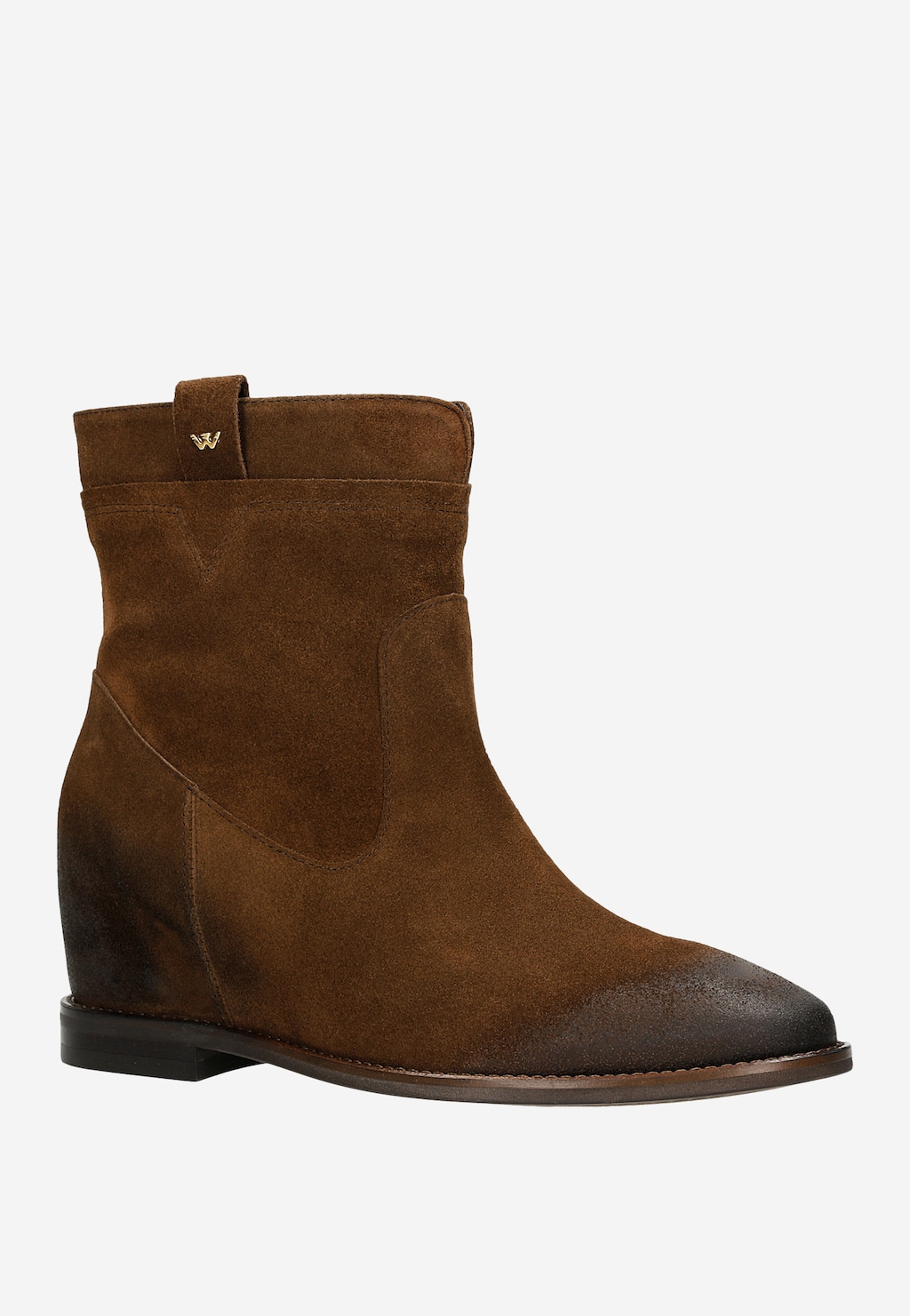 Hnedé dámske kotníkové čižmy so skrytým opätkom 55099-62 Widok 3