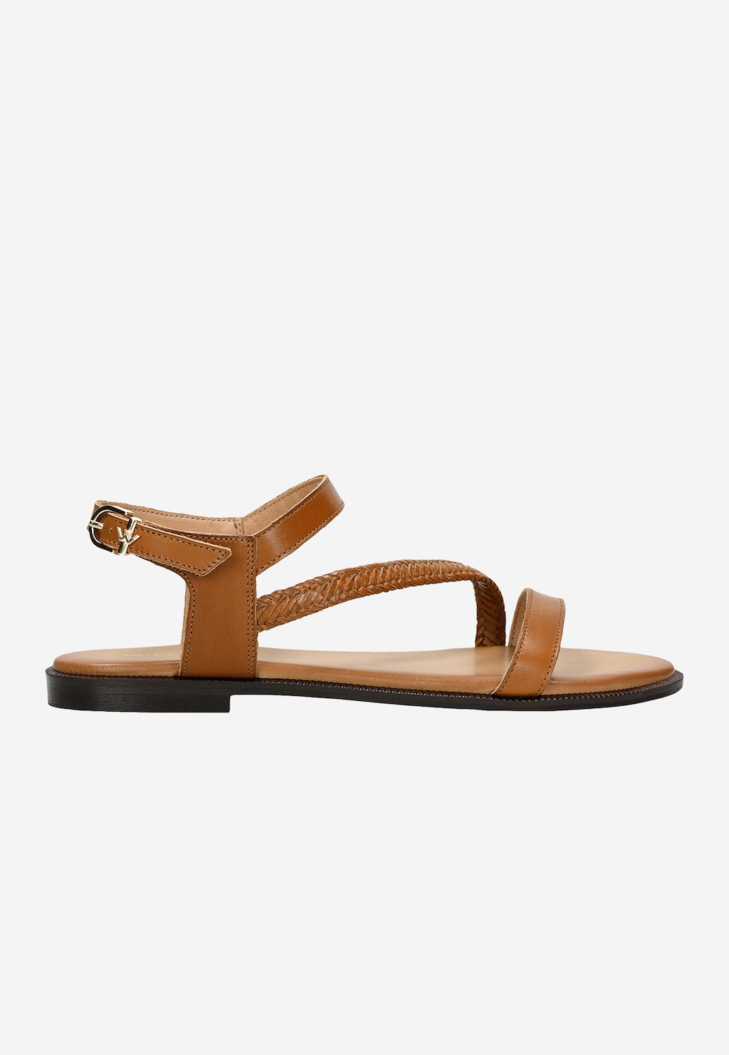 Brązowe skórzane sandały damskie na lato 76048-52 Widok 2