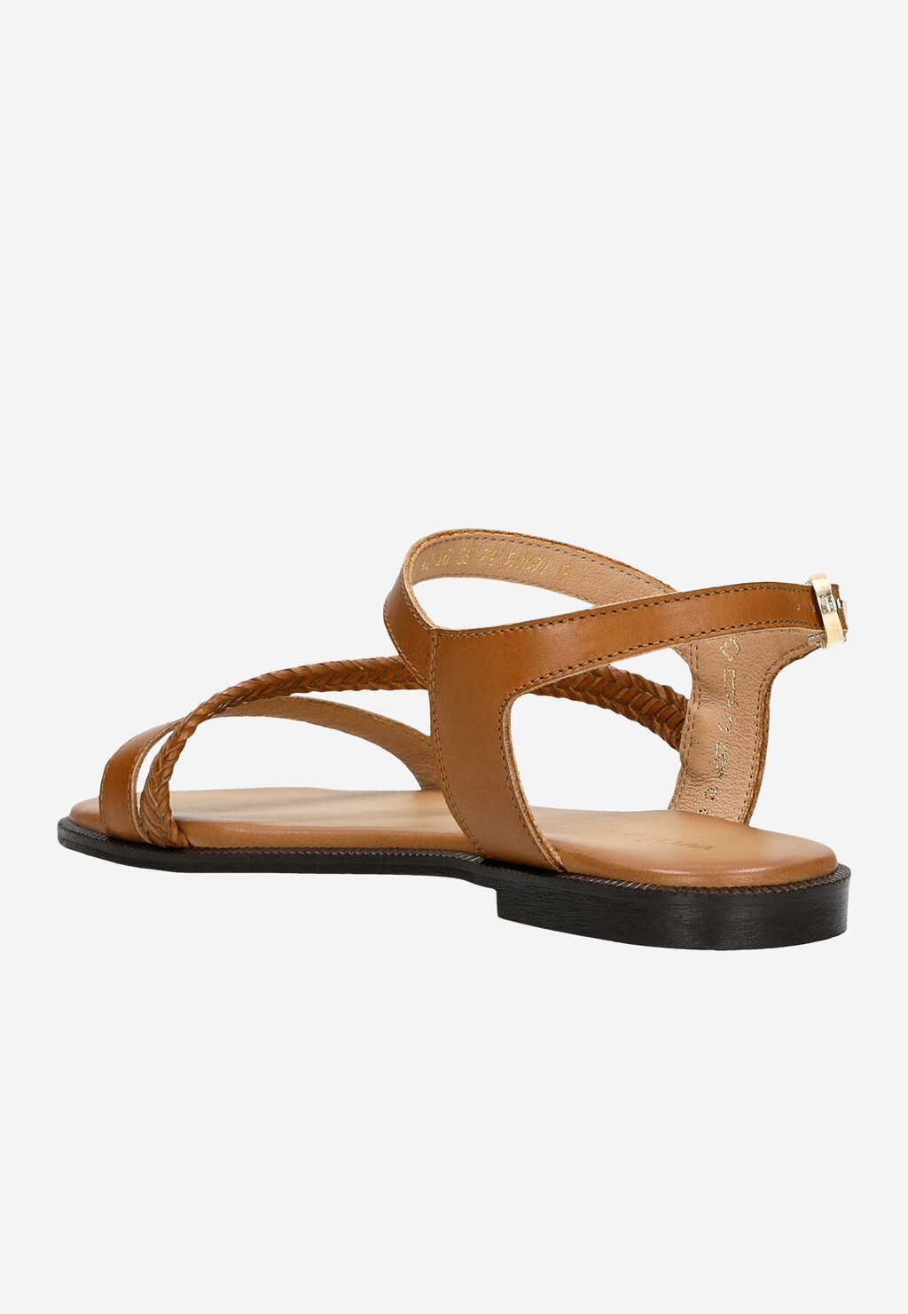 Brązowe skórzane sandały damskie na lato 76048-52 Widok 4