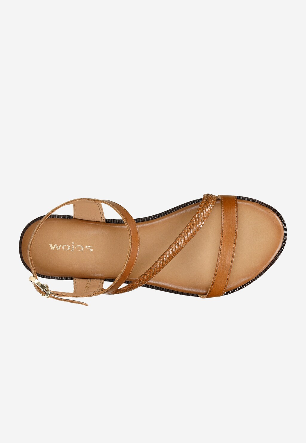 Brązowe skórzane sandały damskie na lato 76048-52 Widok 5