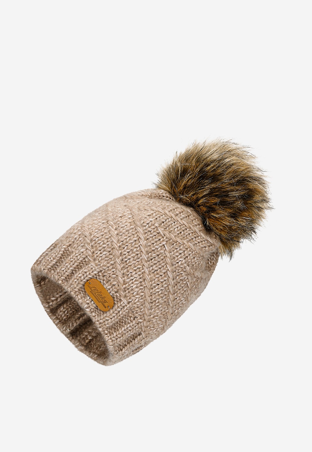 RELAKS béžová sada čiapka s brmbolcom + nákrčník R9600183 Widok 2