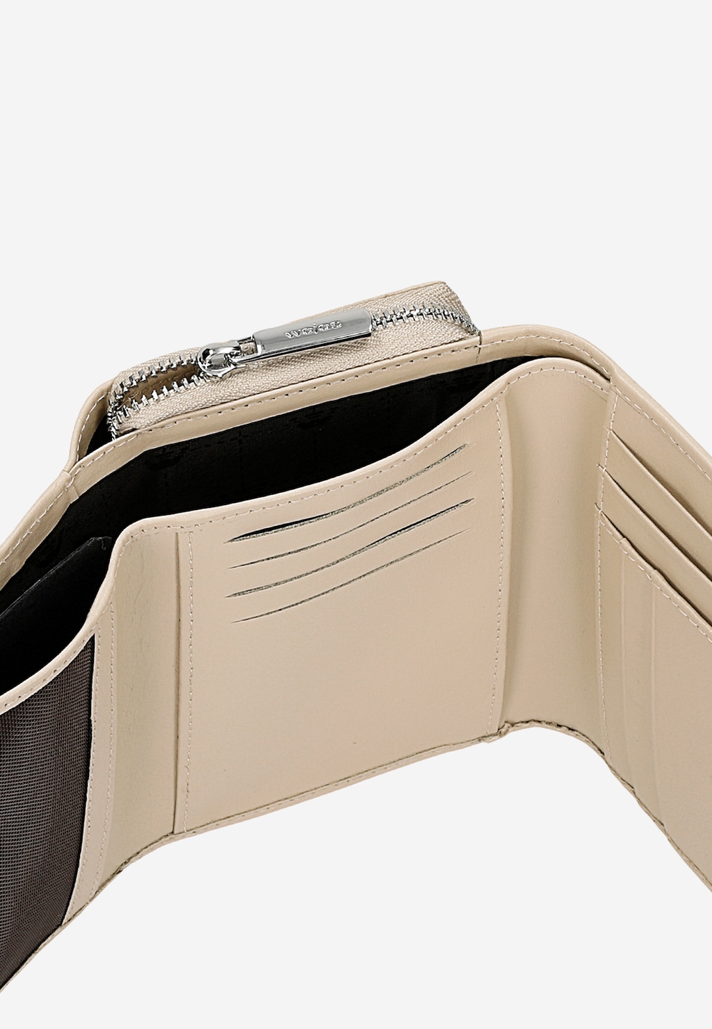 Malá béžová dámská peněženka z hladké kůže 91084-54 Widok 7