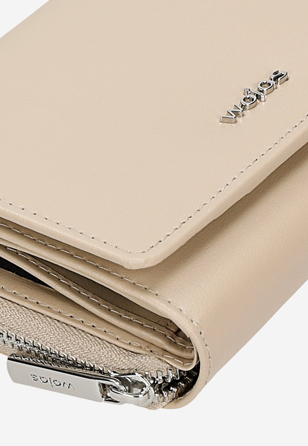 Malá béžová dámská peněženka z hladké kůže 91084-54 Widok 8
