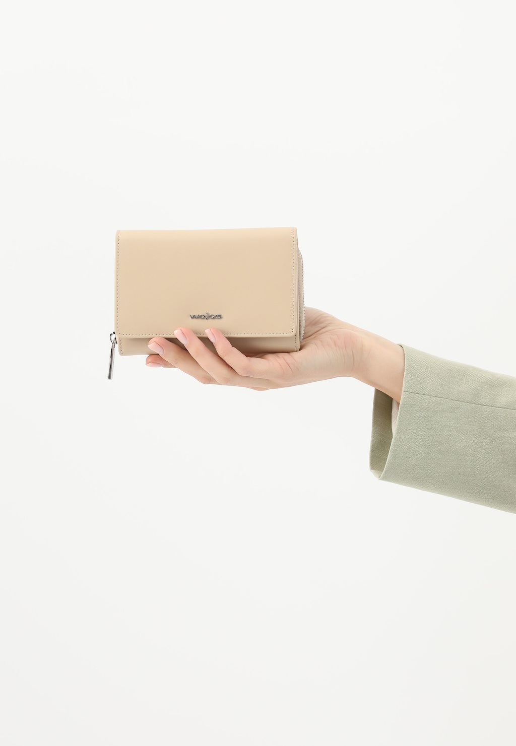 Malá béžová dámská peněženka z hladké kůže 91084-54 Widok 9