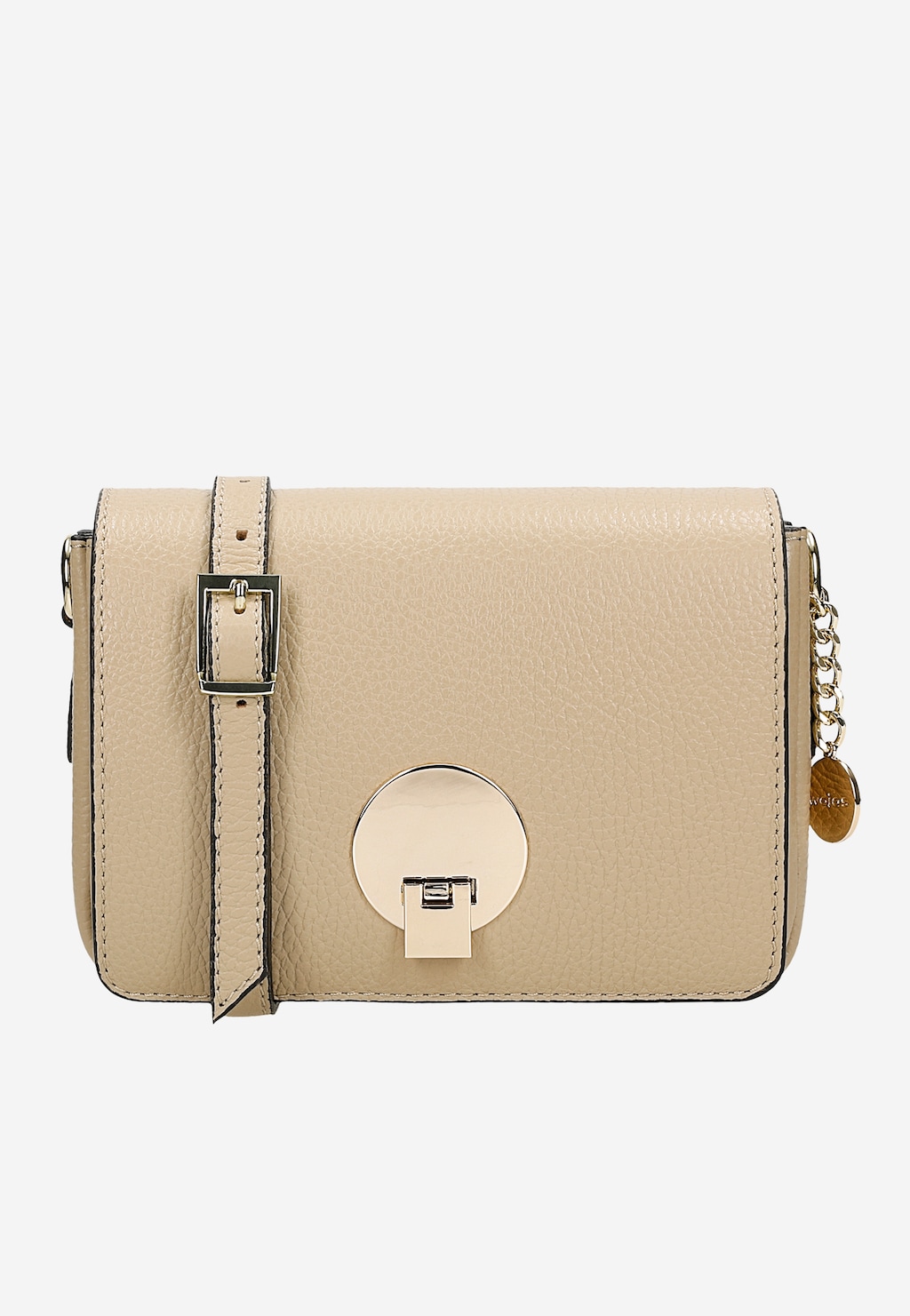 Malá béžová kožená crossbody kabelka 80379-54 Widok 2