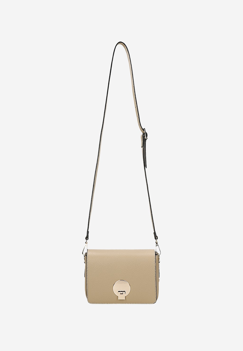 Malá béžová kožená crossbody kabelka 80379-54 Widok 5