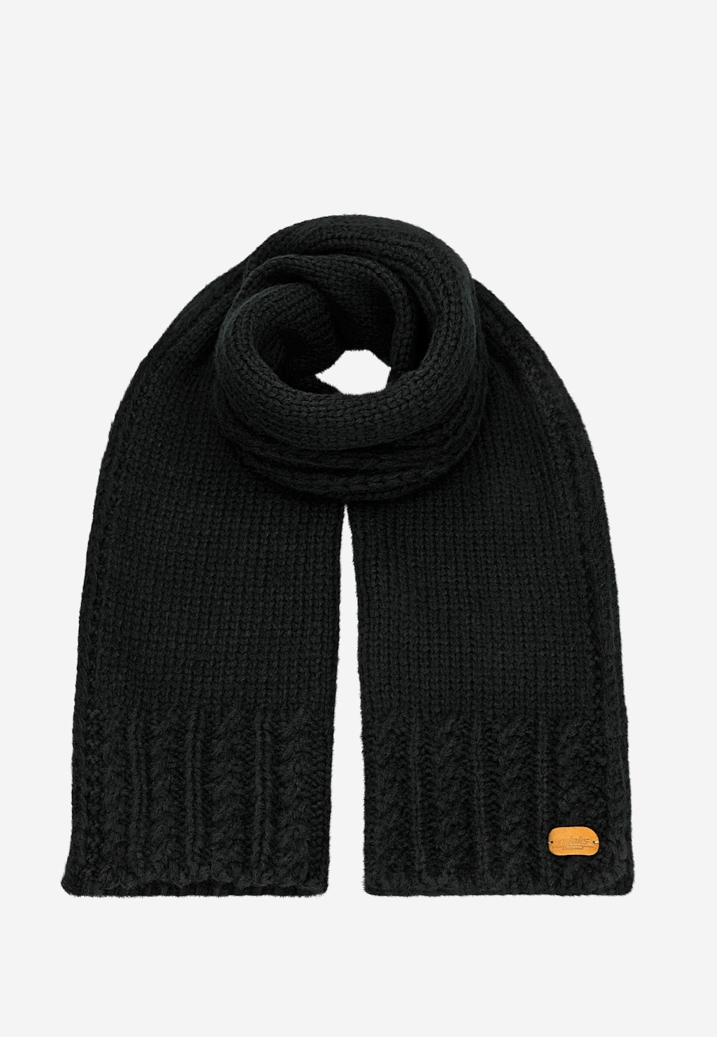 Černý komplet z merino vlny - čepice + šála R96003-81 Widok 3