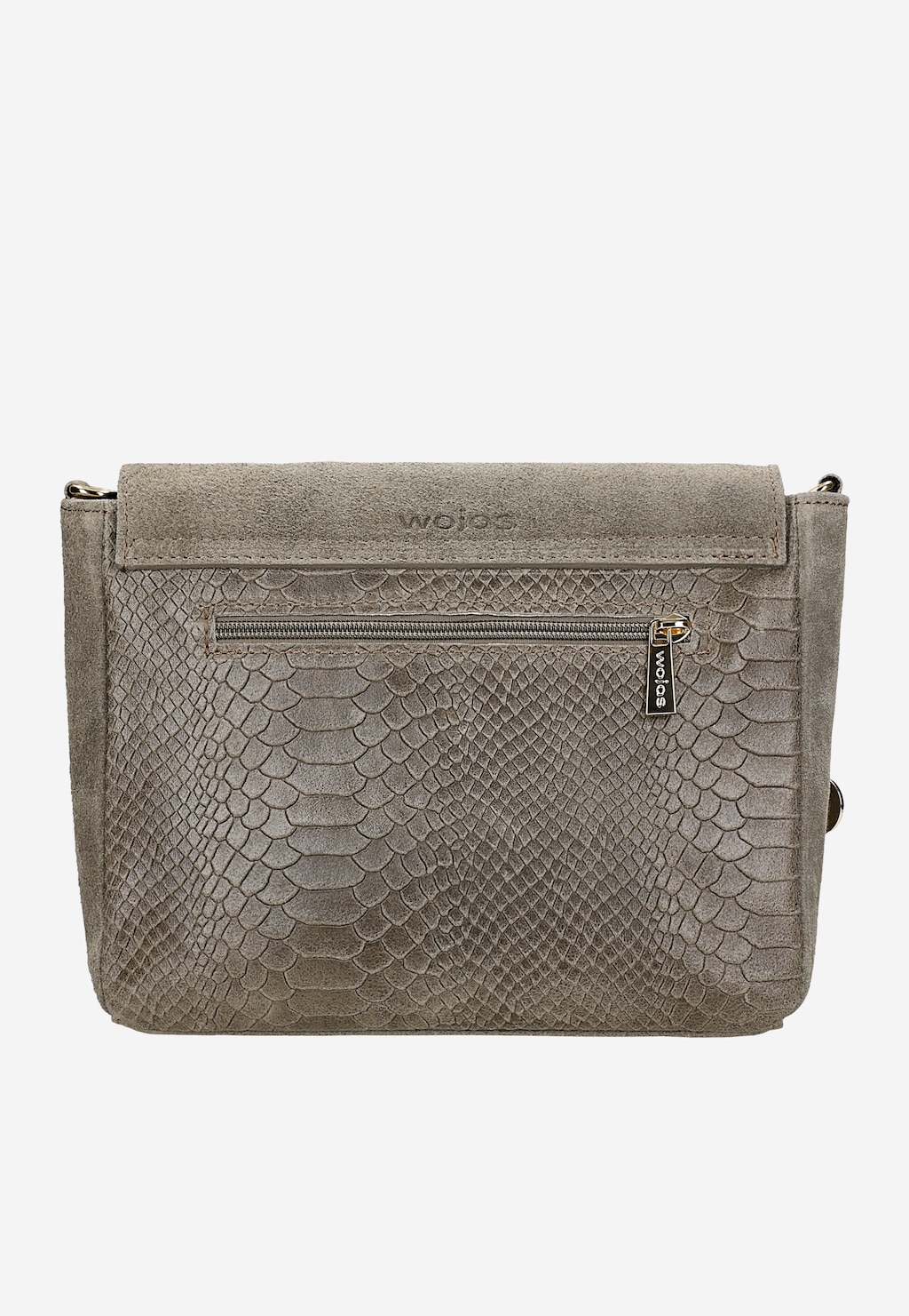 Beżowa torebka damska z dwoiny welurowej 80157-74 Widok 4