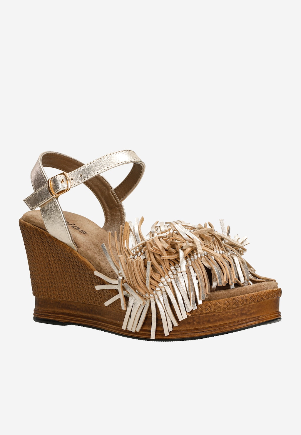 Zlaté sandále na vysokej platforme 76184-58 Widok 3